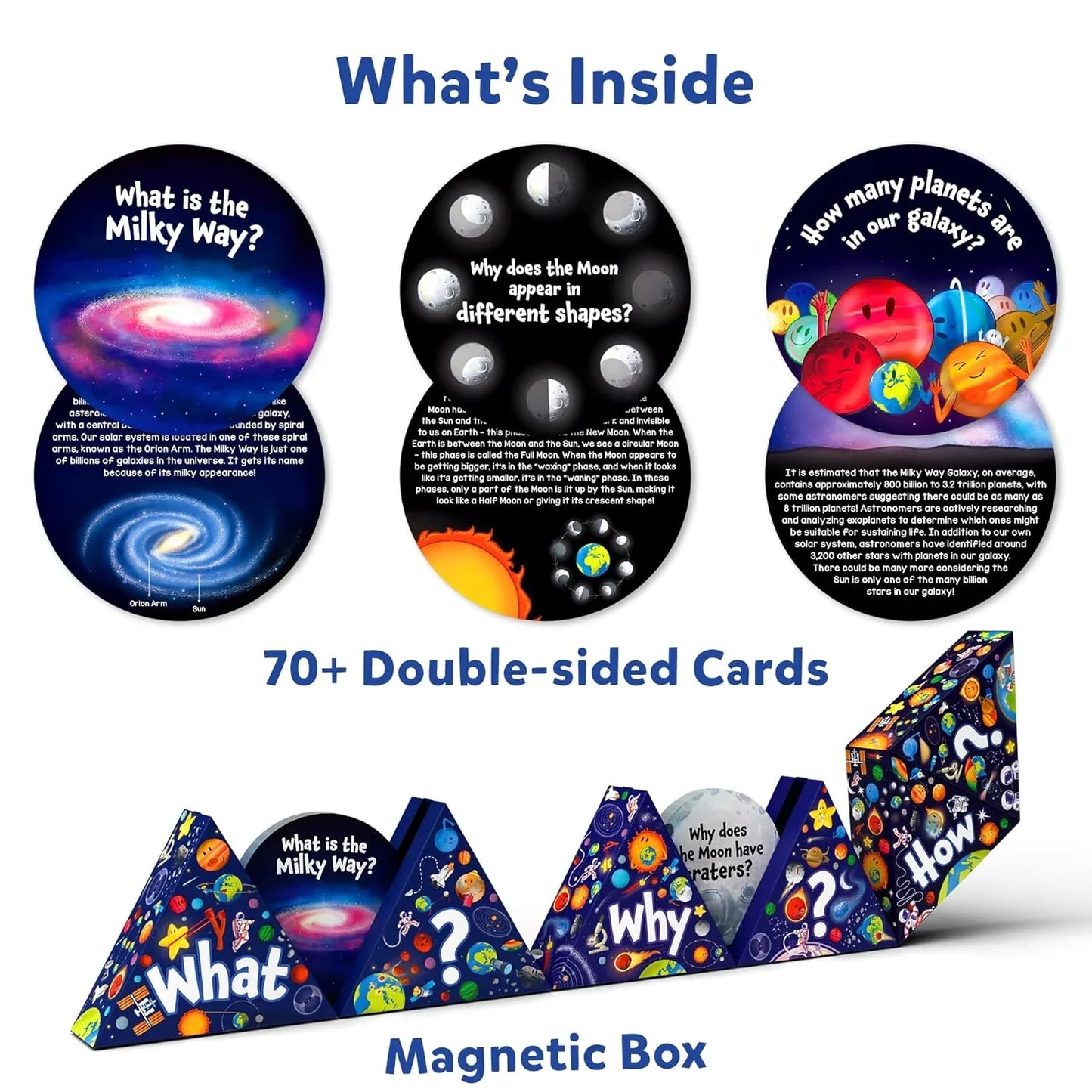Skillmatics Flash Cards - Science Snippets Space, Learning Resources & Educational Toys for Boys & Girls, Gifts for Ages 7, 8, 9 & Up, 70+ Cards - Jaiman Toys