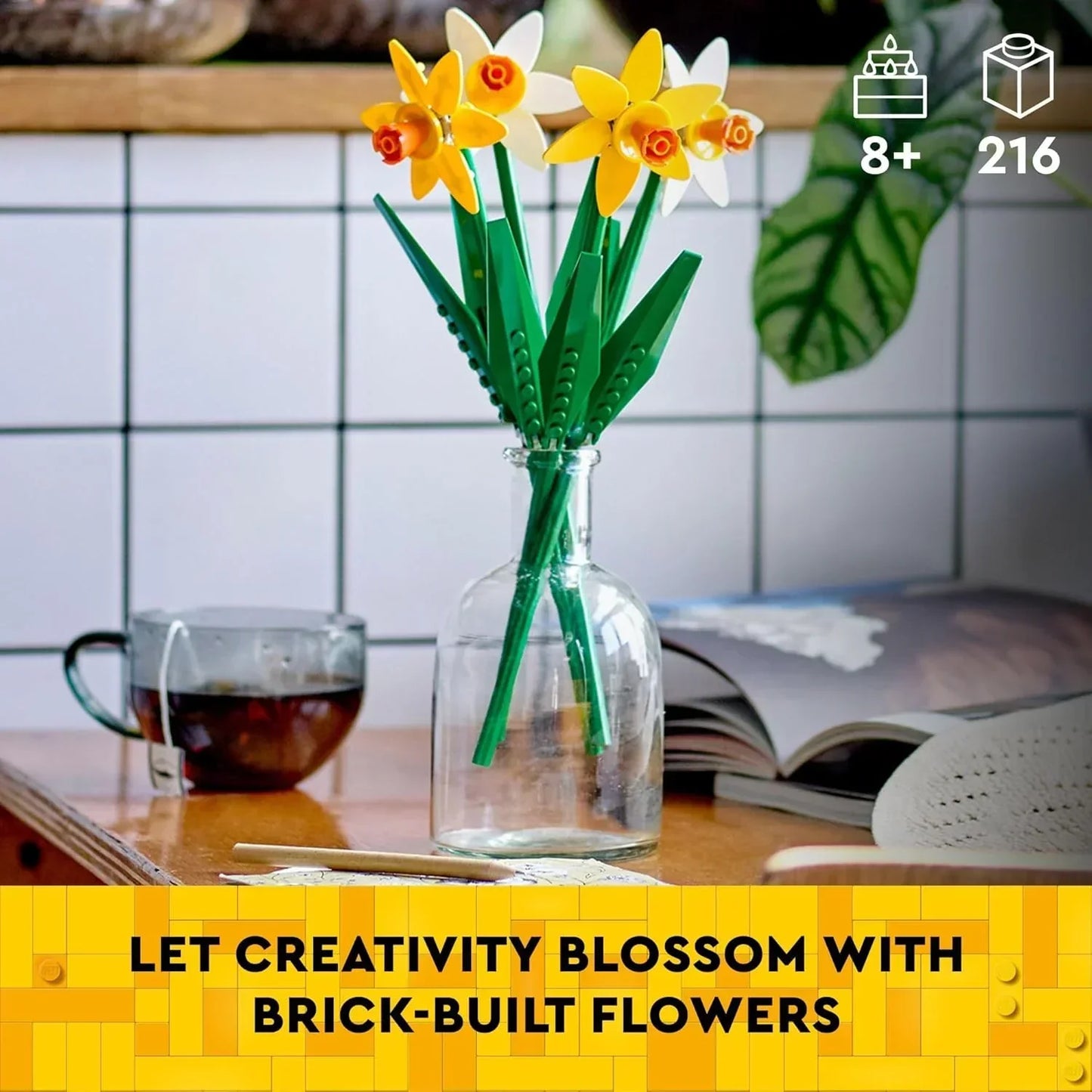 LEGO Daffodils Flowers (40747) Create Your Floral Masterpiece- Age 8+