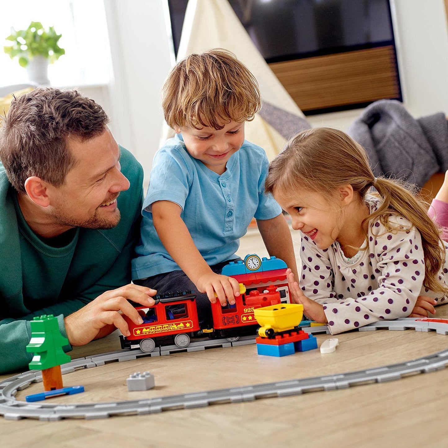 LEGO 10874 Duplo Town Steam Train (59 Pcs) – Educational Building Blocks Set for Kids 2–5 Years