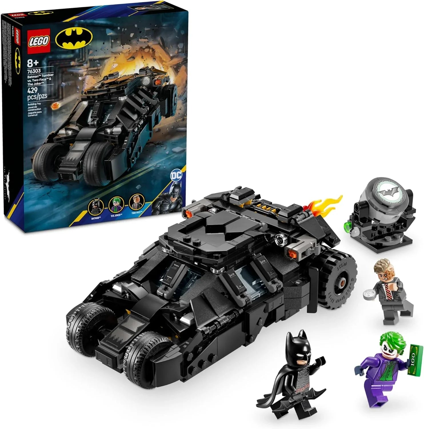 LEGO 76303 DC Batman Tumbler Two-Face The Joker Building Set (429 Pieces)