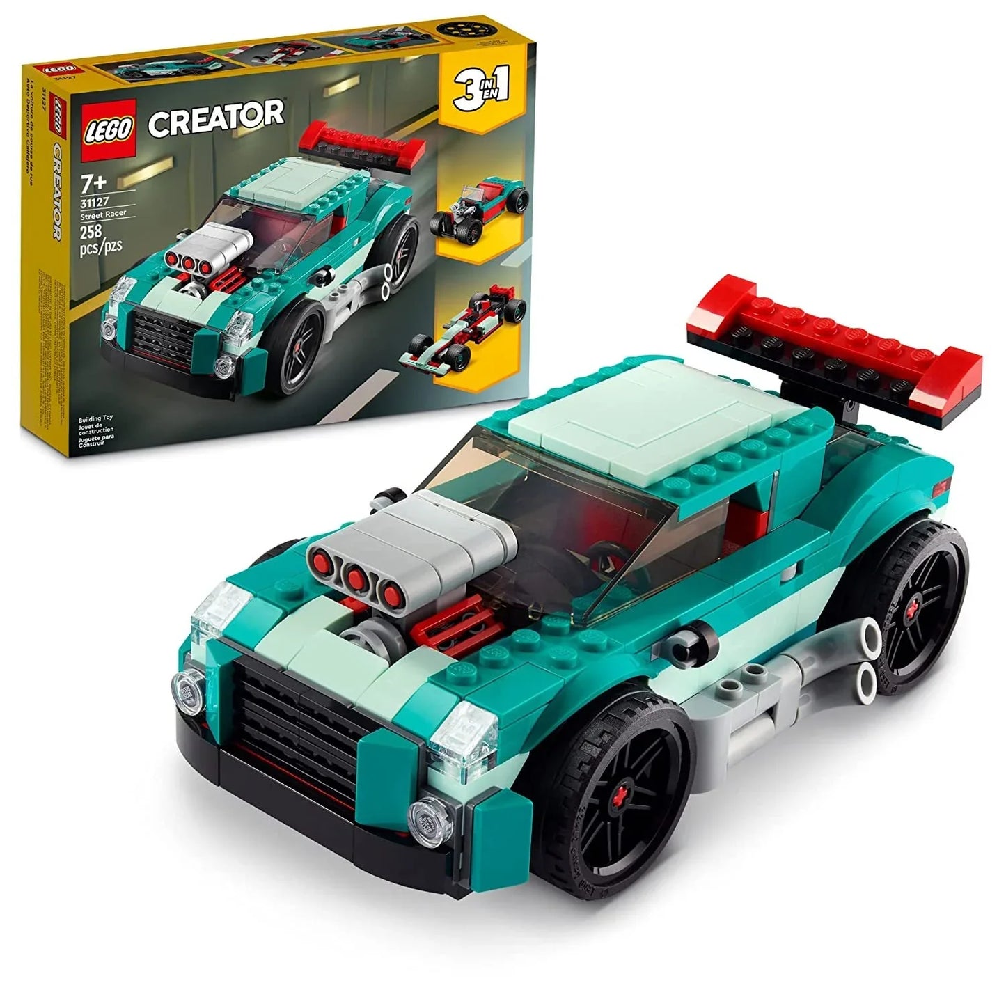 LEGO 31127! Creator 3in1 Street Racer Building Kit and Race Car Models (258 Pieces) - Jaiman Toys