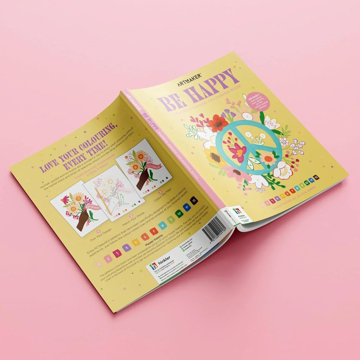 Number Guided Colouring Book: Be Happy – Color Your Way to Joy! (By Hinkler) - Jaiman Toys