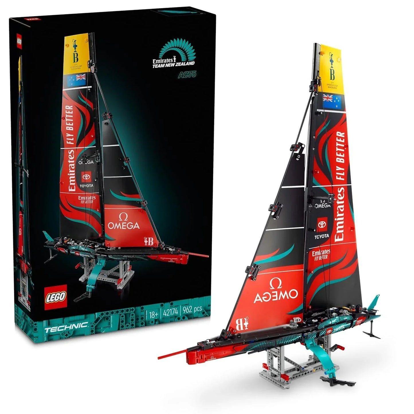 LEGO Technic Emirates Team New Zealand AC75 Yacht 42174 (962 Pieces) - Jaiman Toys