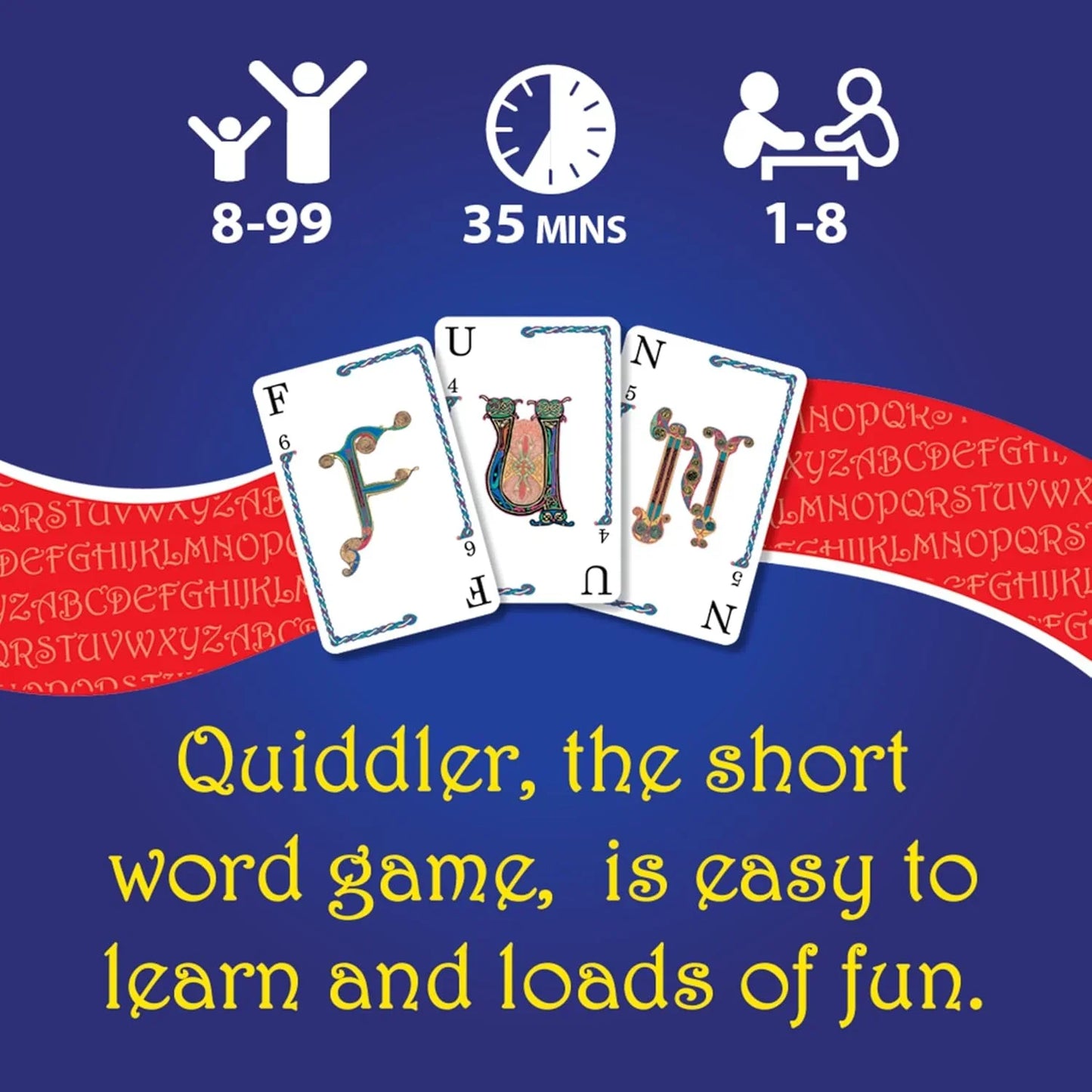 Quiddler Word Game – Award-Winning Short Word Card Game (118 Cards & Instructions) - Jaiman Toys