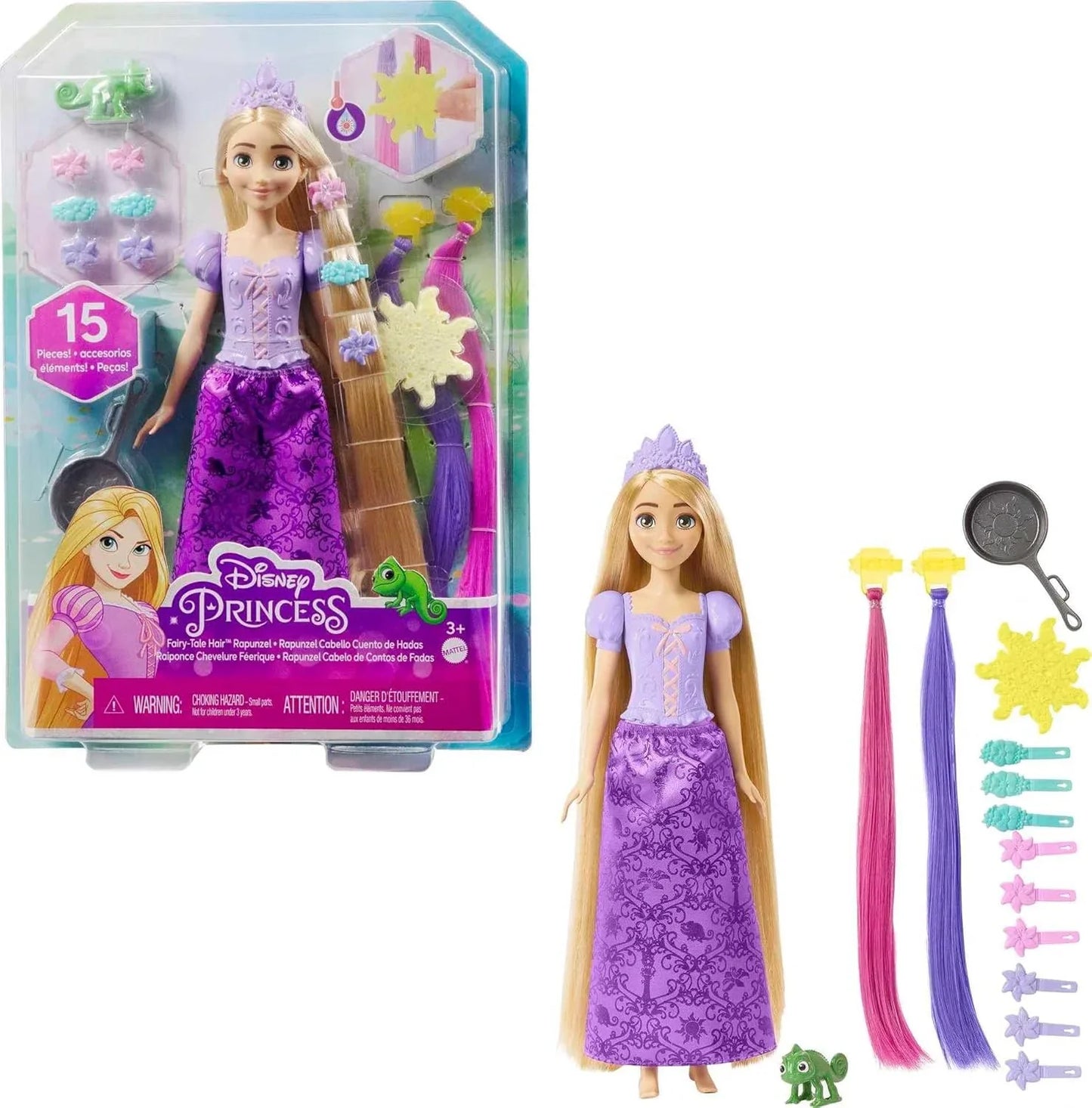 Disney Mattel Princess Toys, Rapunzel Doll with Color-Change Hair Extensions&Hair-Styling Pieces, Inspired by The Movie?? - Jaiman Toys
