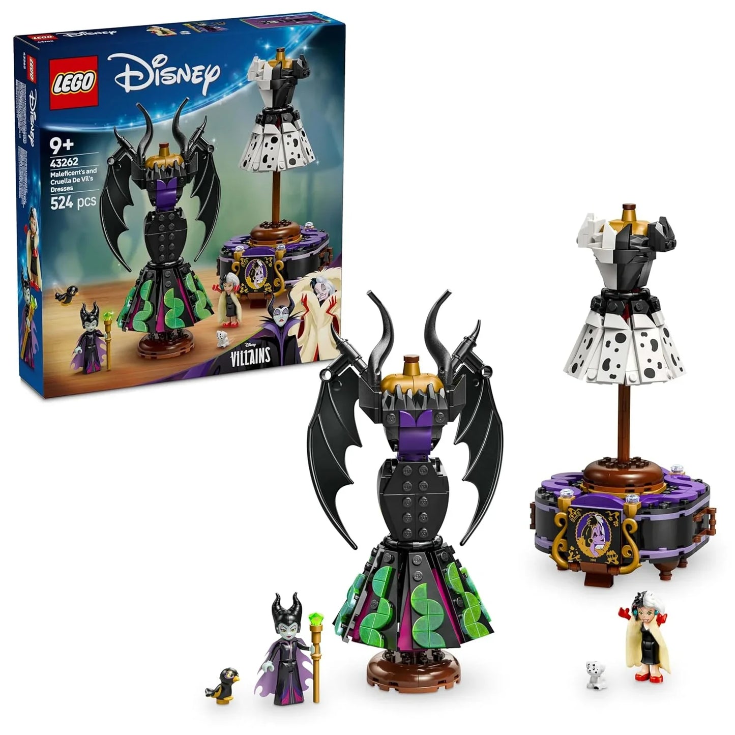 LEGO Disney Villains Maleficents and Cruella De Vils Dresses 43262 Building Blocks Toys for 9+ Gift for Boys and Girls - Jaiman Toys