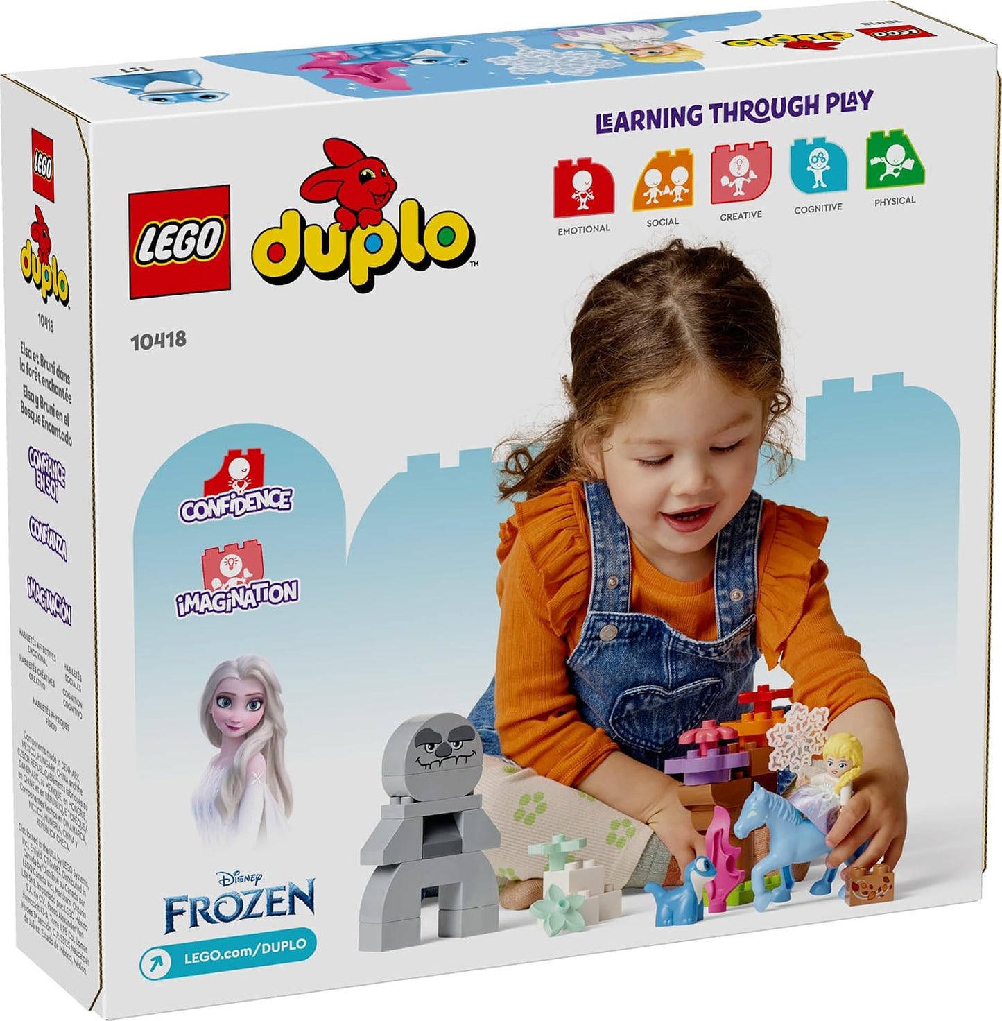 LEGO DUPLO Disney Elsa & Bruni in the Enchanted Forest, Frozen Toy for Toddlers, Comes with 4 Characters from Frozen 2 Including an Elsa Mini-Doll, Birthday Gift Idea for Toddlers Ages 2 and Up, 10418