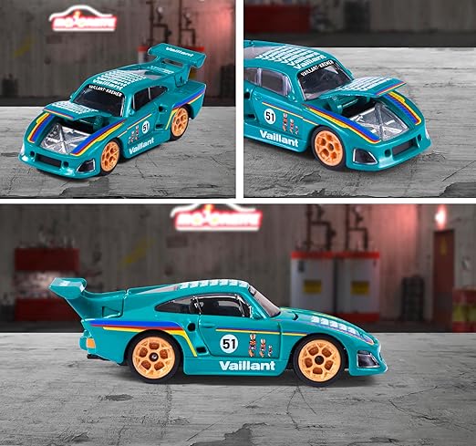 Majorette Porsche 935 K3 Vaillant Diecast Car β 1:64 Scale Racing Model with Moving Parts