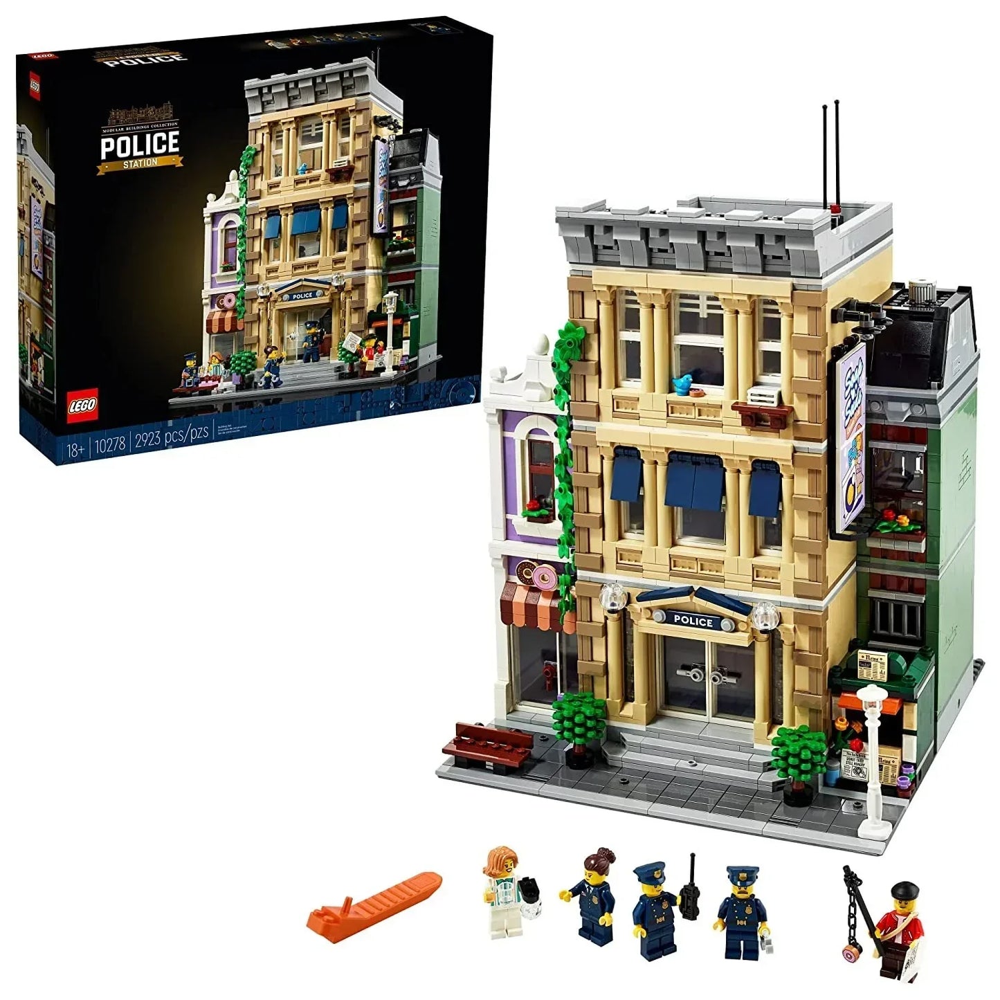 (Box Damage) LEGO Police Station 10278 Building Kit (2,923 Pieces) - Jaiman Toys