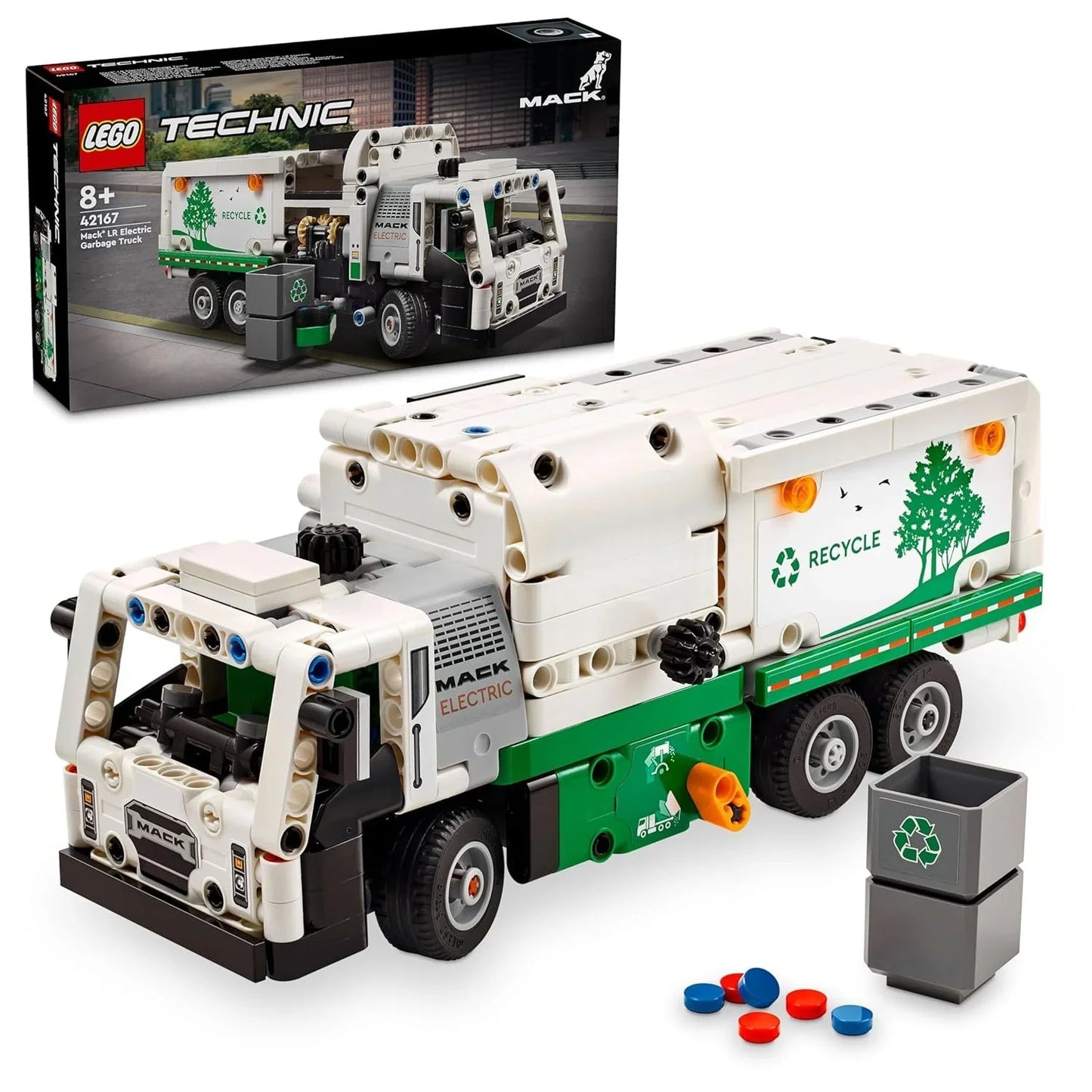 LEGO 42167 Mack LR Electric Garbage Truck (503 Pieces) - Jaiman Toys