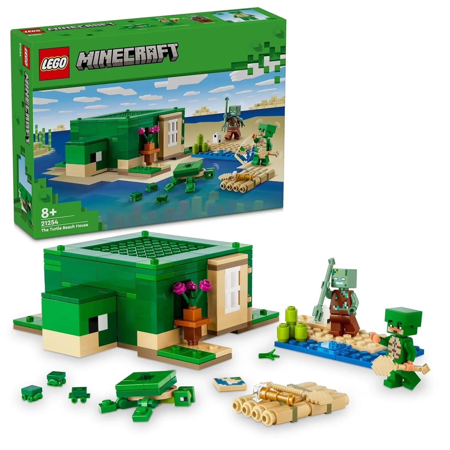 LEGO Minecraft The Turtle Beach House Model 21254 (234 Pieces) - Jaiman Toys