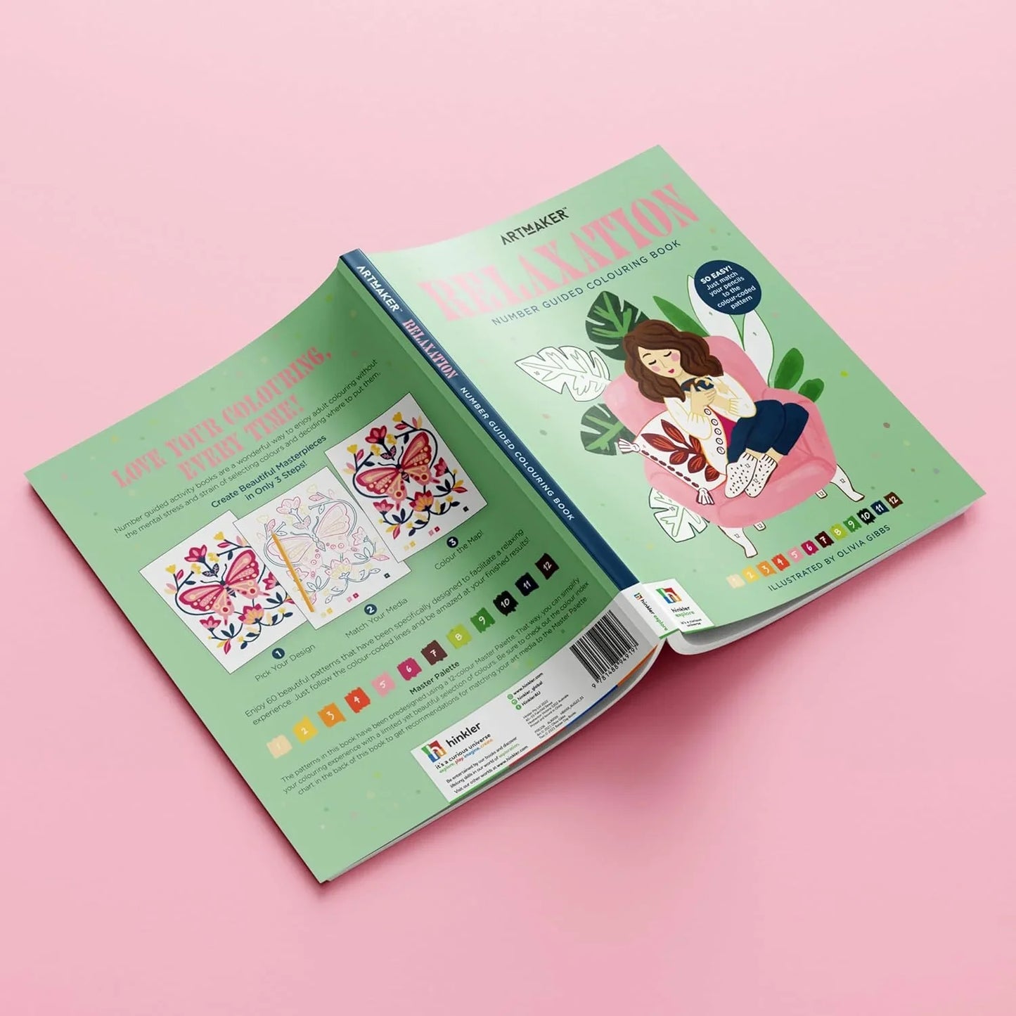 Number Guided Colouring Book: Relaxation – A Soothing Journey of Color (By Hinkler) - Jaiman Toys