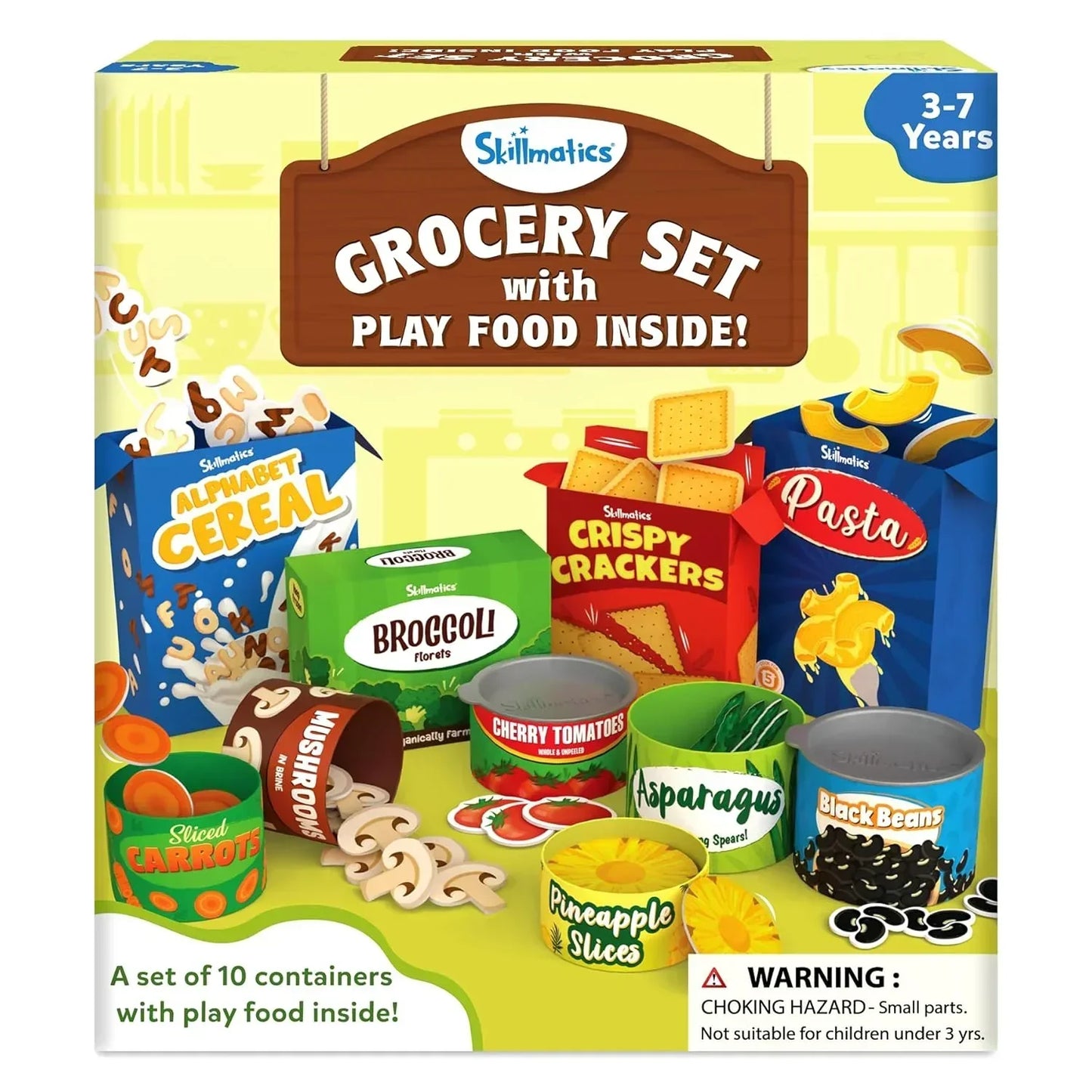 Skillmatics Grocery Set - 100+ Pieces, Play Foods, Realistic Pretend Play Toys, Kids Kitchen Set, Gift for Girls & Boys Ages 3, 4, 5 & Up - Jaiman Toys