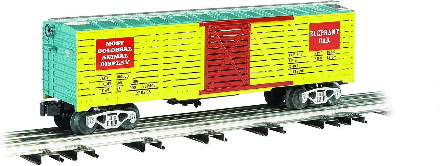 Williams by Bachmann Ringling Bros. and Barnum & Bailey™ 40' Elephant Stock Car – O Scale 3-Rail Freight Car