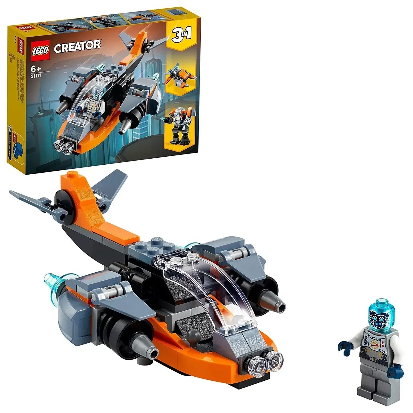 BOX DAMAGE - LEGO 31111 Cyber Drone ; Construction Block Gift Present Toy Vehicles Space - Jaiman Toys