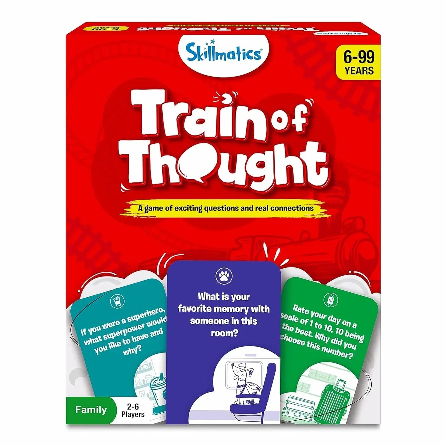 Skillmatics Card Game - Train of Thought, Fun for Family Game Night, Educational Toys, Gifts for Boys and Girls Ages 6, 7, 8, 9 and Up - Jaiman Toys