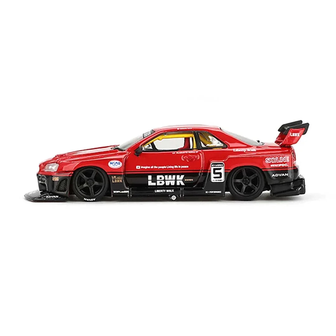 Mini GT 1/64 Nissan LB-ER34 Super Silhouette Skyline Red Black - Jaiman Toys
