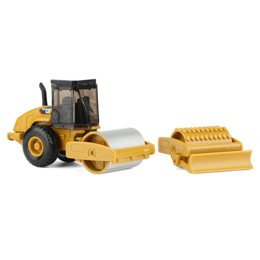 CAT Diecast Masters Real Replicas 84662CS 9CS56 Roller 1:87 Scale Die-Cast Construction Vehicle with Interchangeable Front Attachment – Yellow, Ages 8+