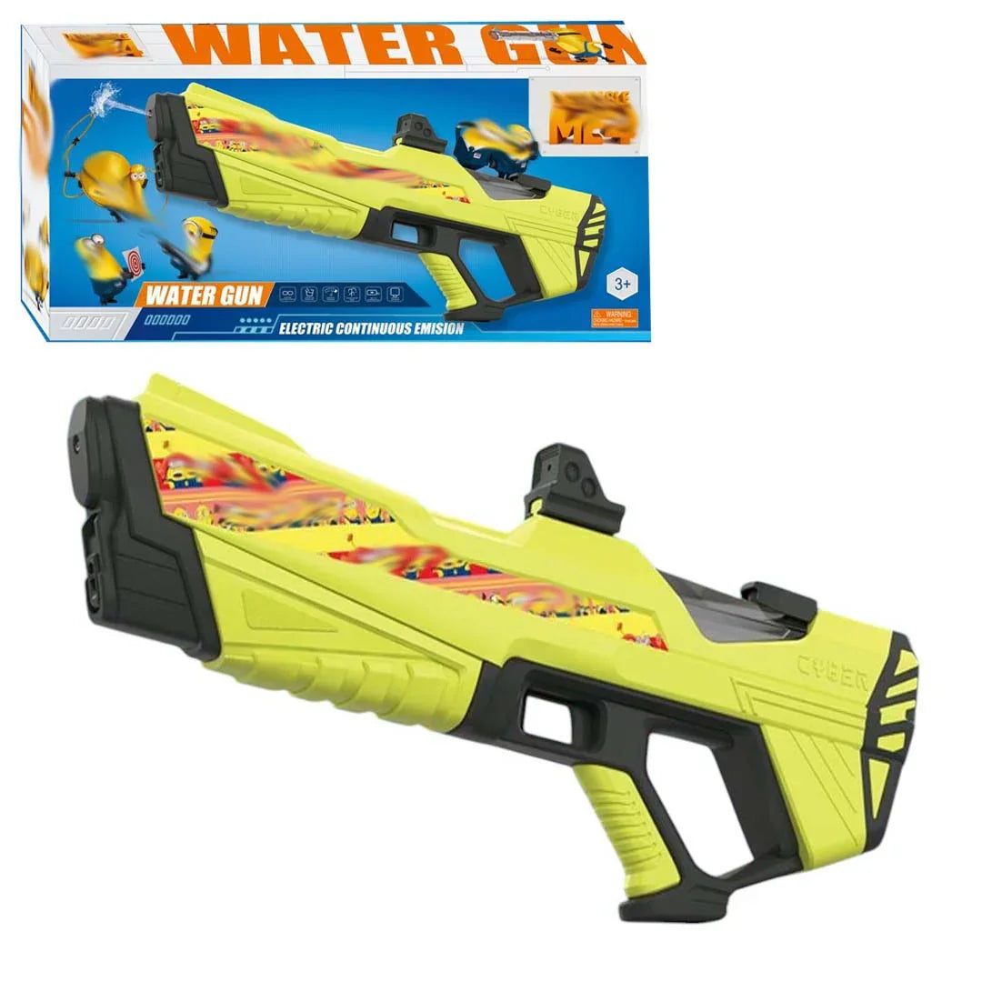 Electric Water Gun: Automatic Despicable ME4 Water Guns with Electric Continuous Emision,for Kids Aged 3+ - Jaiman Toys