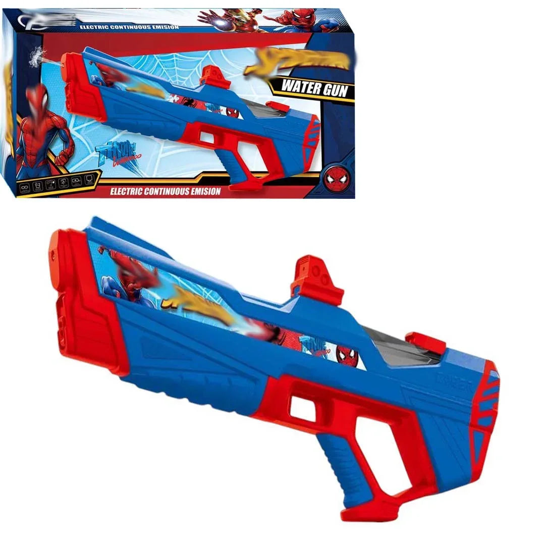 Electric Water Gun: Automatic Spider Man Water Guns with Electric Continuous Emision,for Kids Aged 3+ - Jaiman Toys