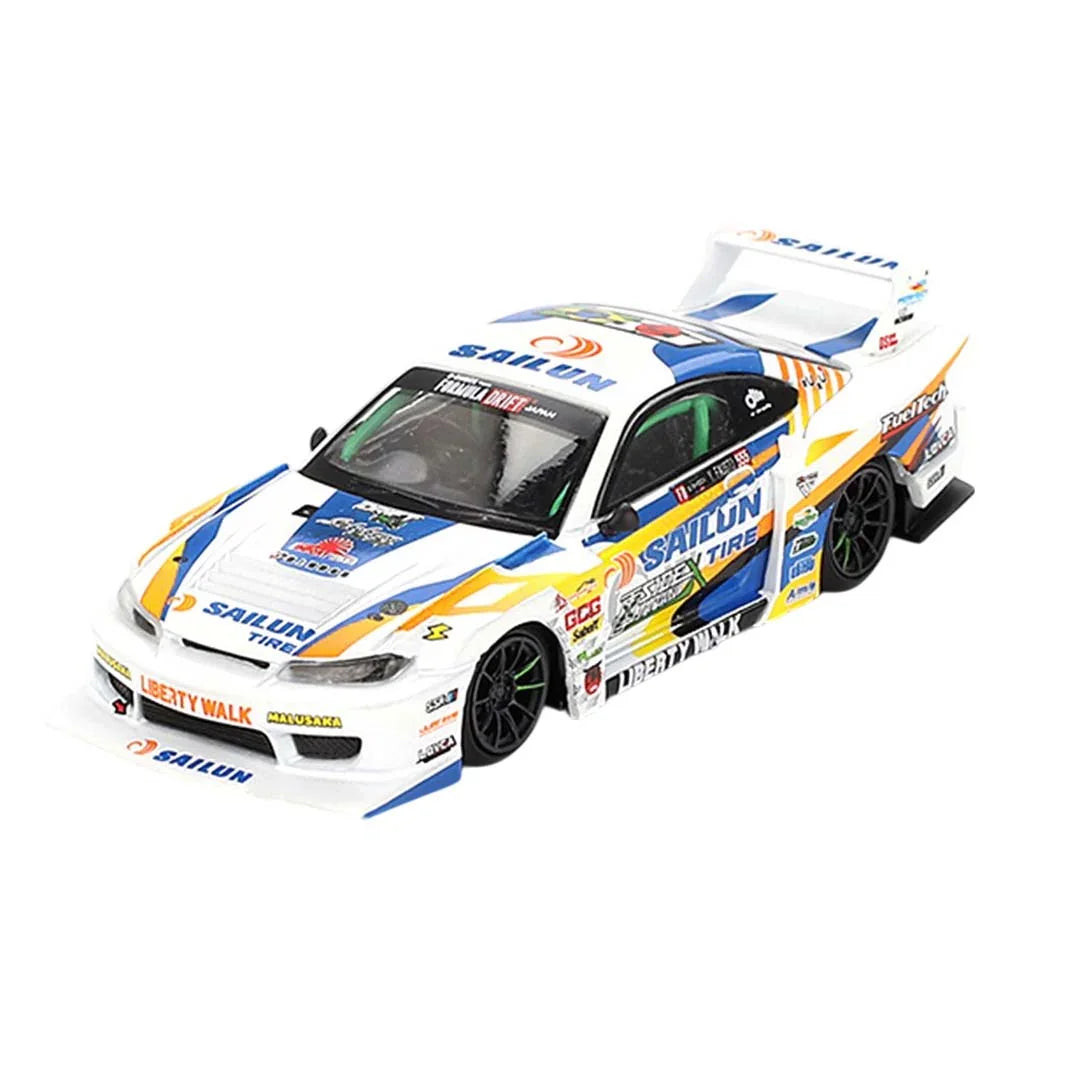Mini GT 1:64 Nissan LB-Super Silhouette S15 Silvia #555 – 2023 Formula Drift Japan (RHD) - Jaiman Toys