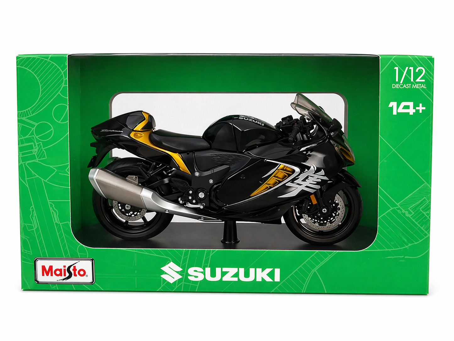 Maisto 1:12 Suzuki Hayabusa 2022 Die-Cast Motorcycle Model | Suzuki GSX1300R Superbike Collectible