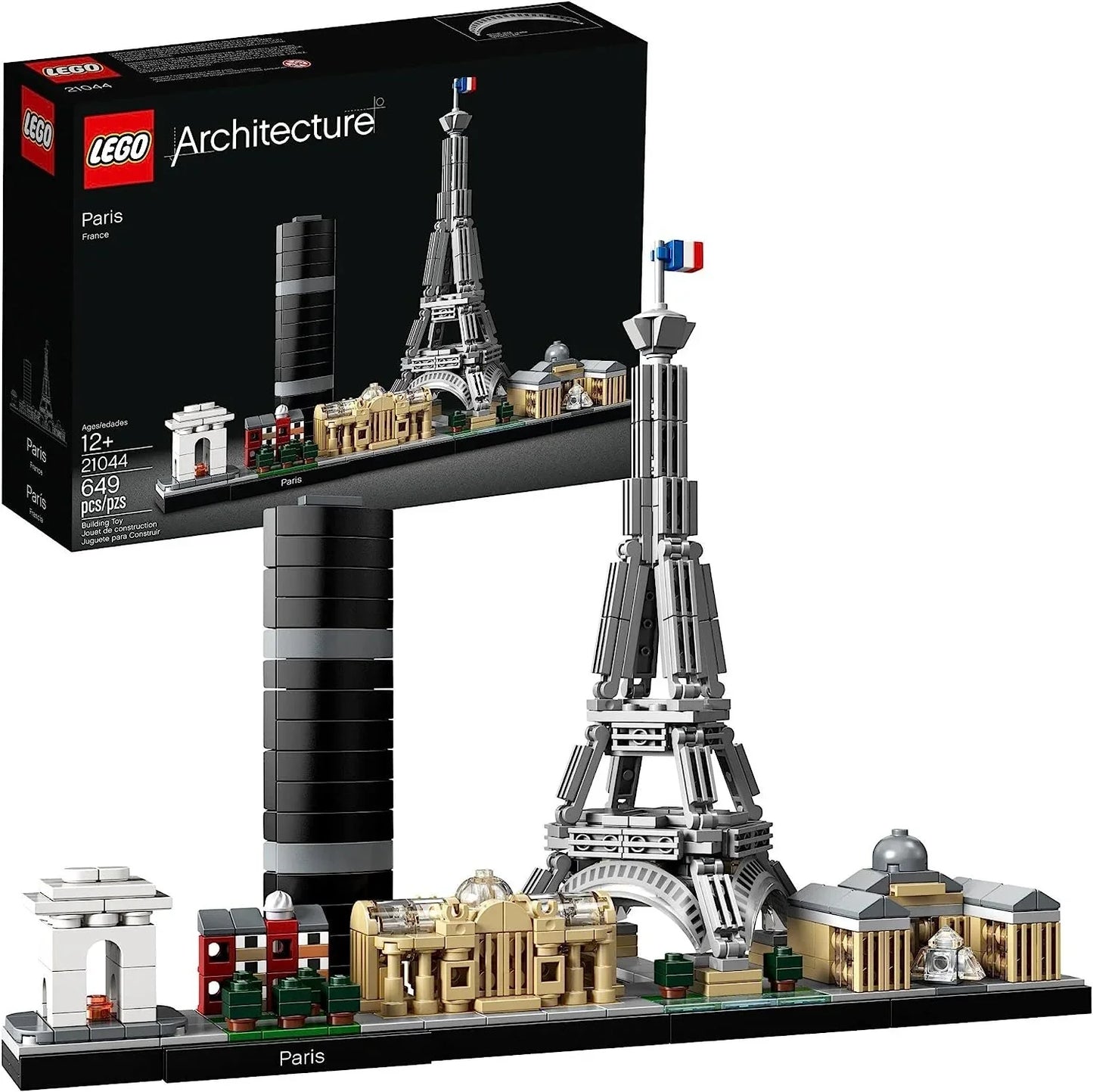 LEGO 21044 Architecture Paris Skyline, Collectible Model Building Kit with Eiffel Tower and The Louvre - Jaiman Toys