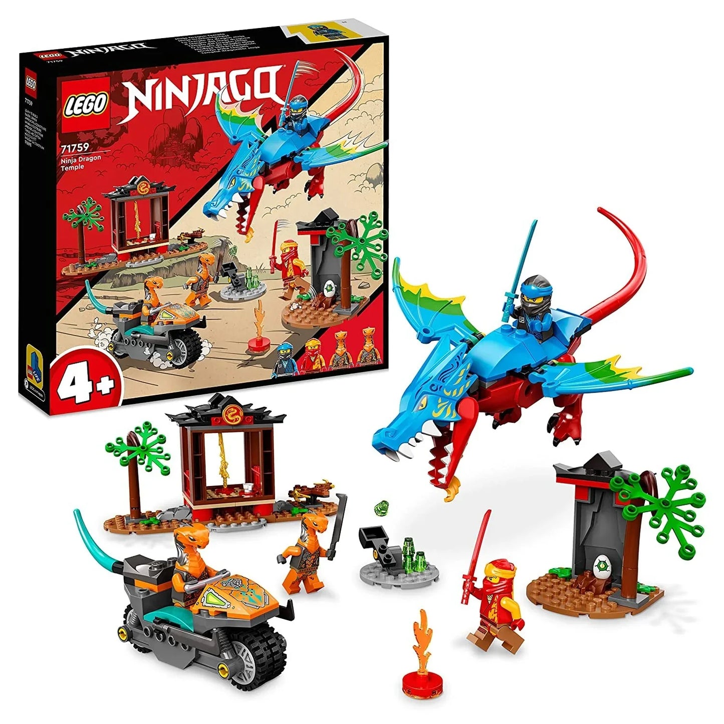 LEGO 71759 Ninja Dragon Temple Building Kit (161 Pieces) - Jaiman Toys