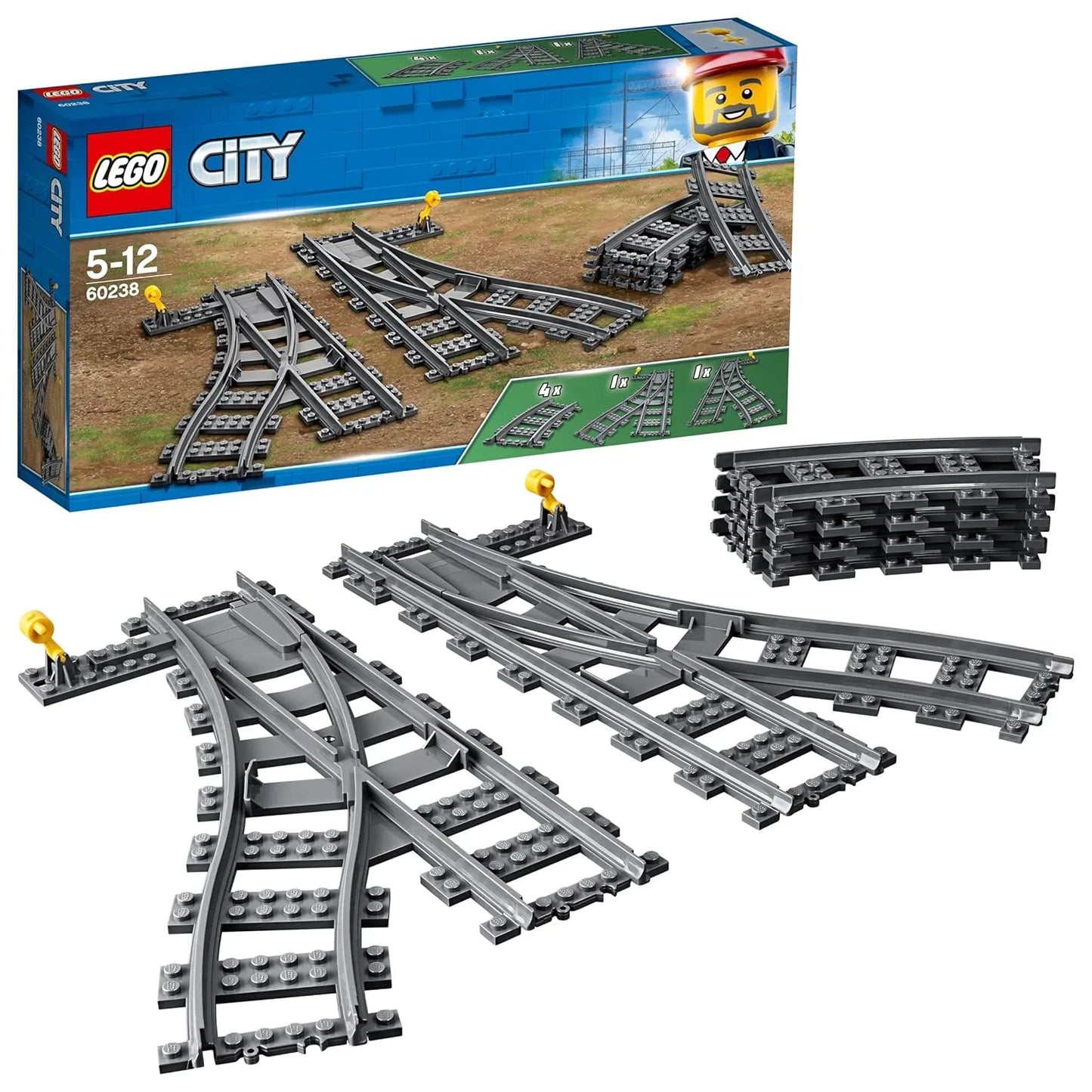 LEGO City Switch Tracks 60238 Building Blocks Toys for Gift for Boys and Girls - Jaiman Toys