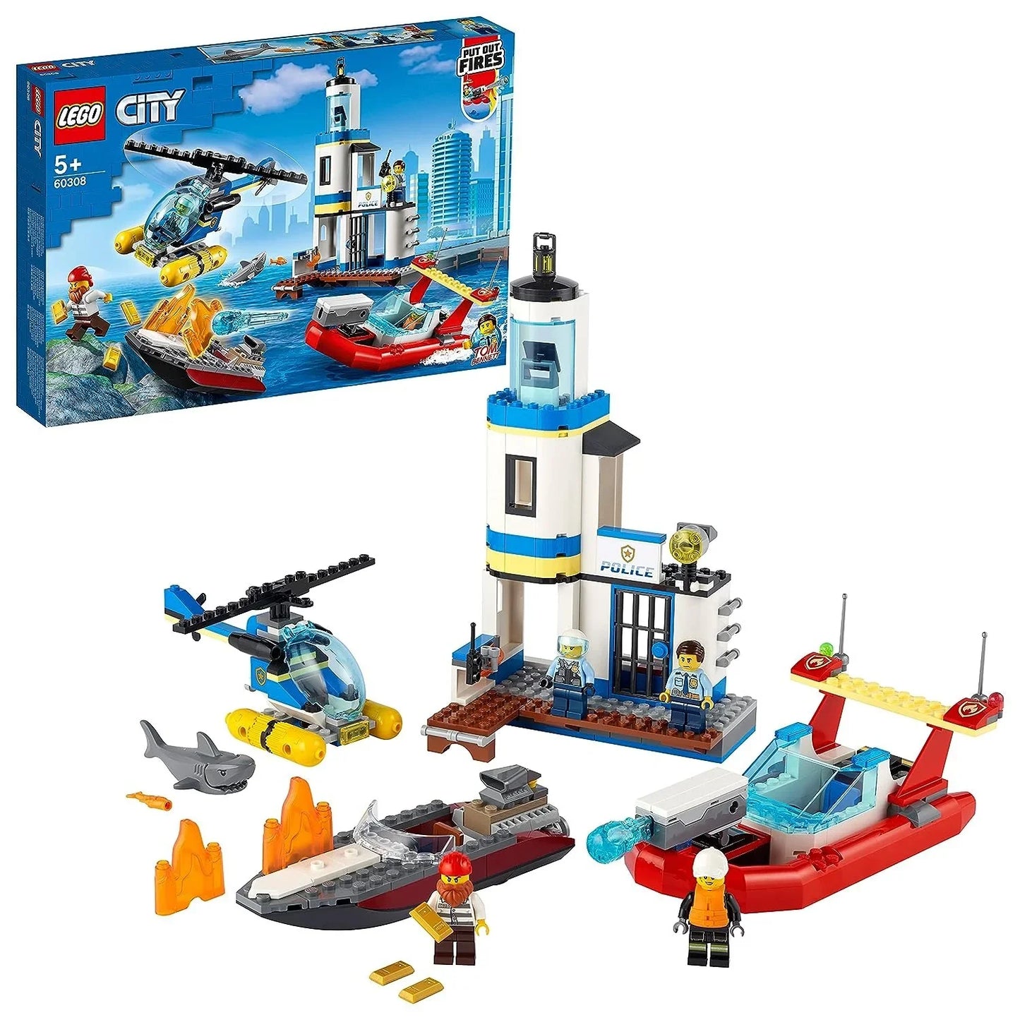 Lego City Seaside and Fire Mission 60308 - Jaiman Toys