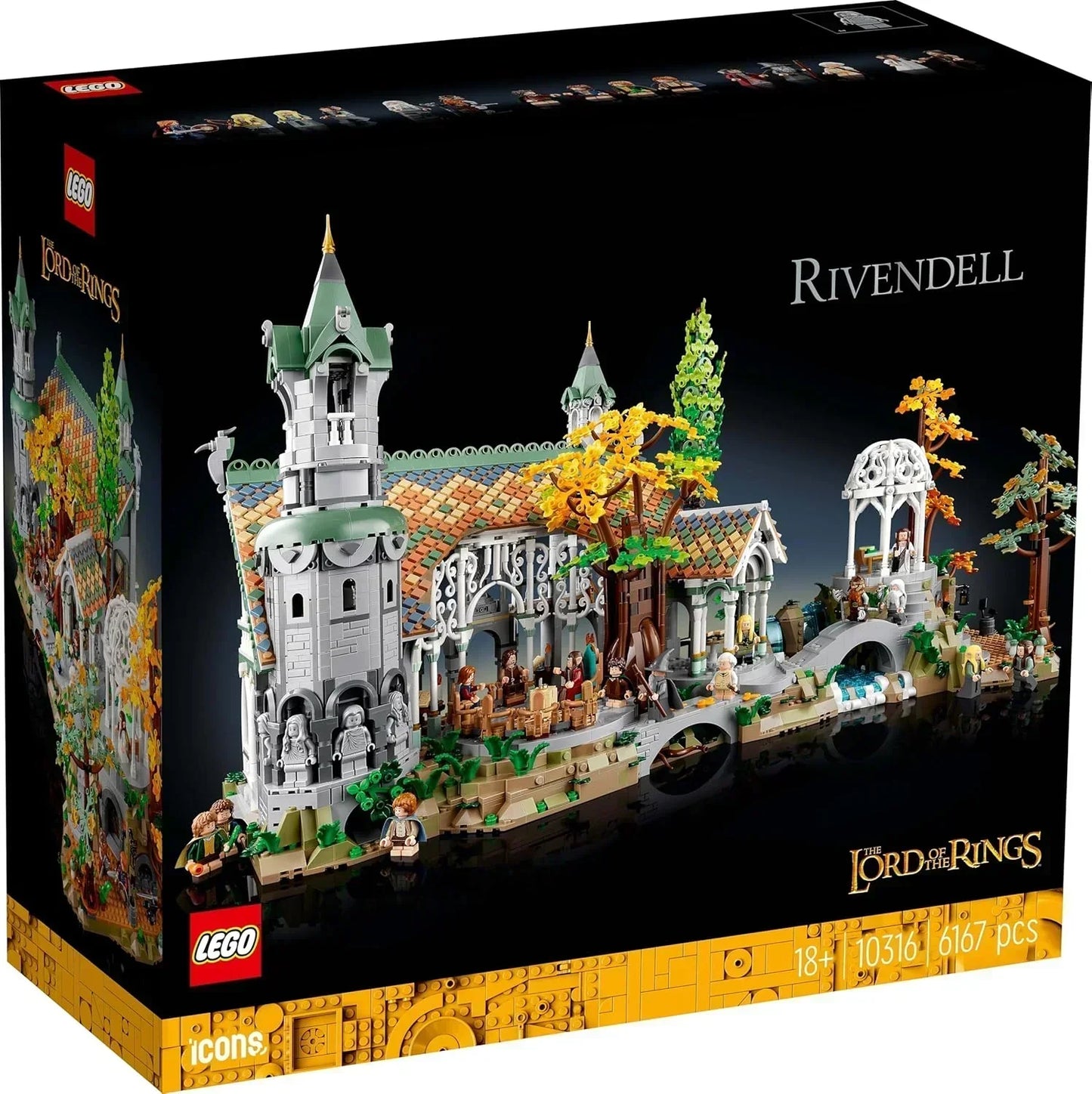 (Open Box) LEGO 10316 Icons Rivendell Building Model Kit :The Lord of The Rings: for Adults, Construct and Display a Middle-Earth Valley