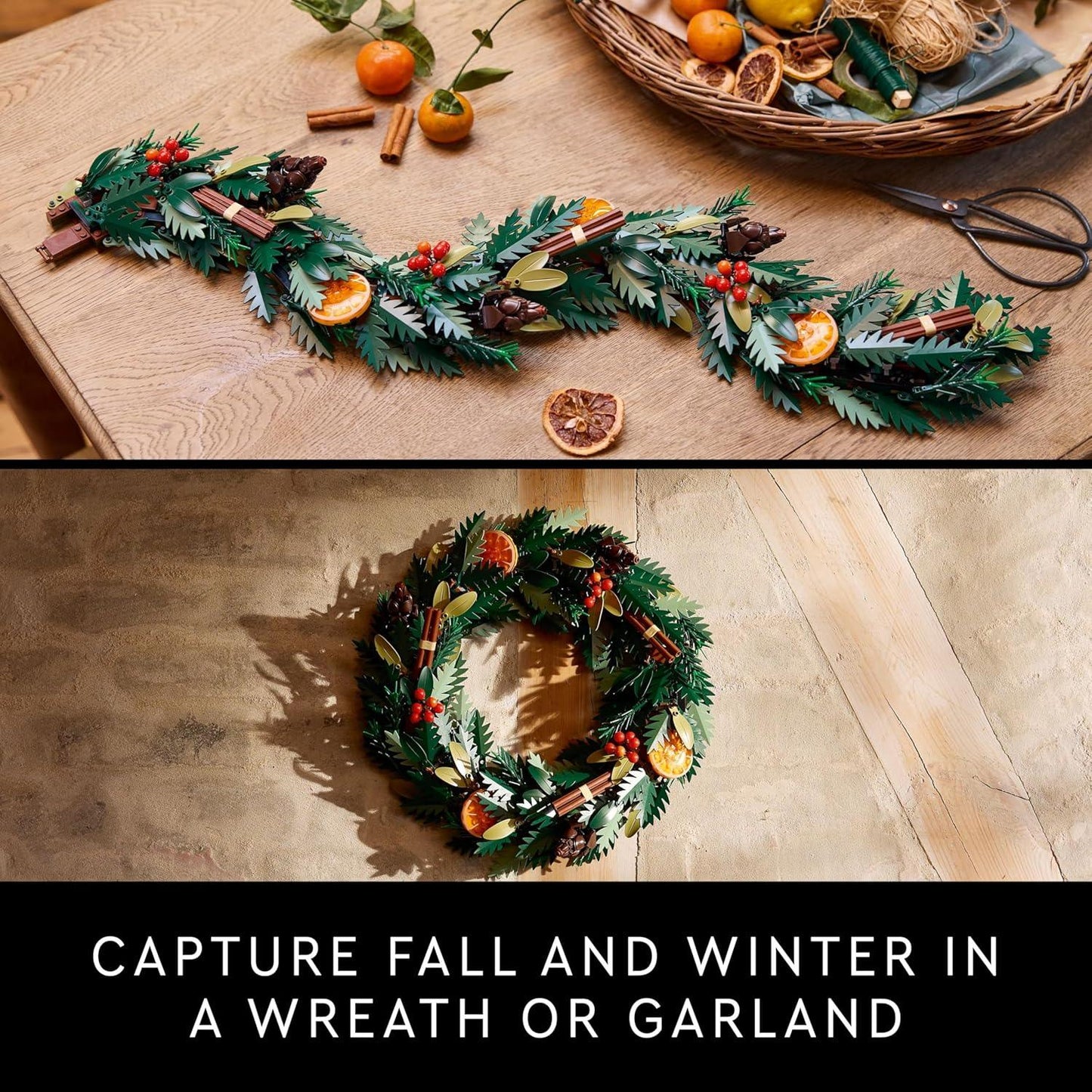 LEGO Icons 10340 Wreath 1,194-Piece Botanical Décor Building Set for Adults