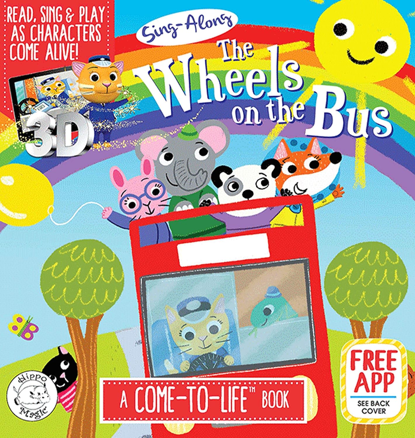 The Wheels on the Bus 3D Interactive Sing-Along Story Book | Augmented Reality Kids Book