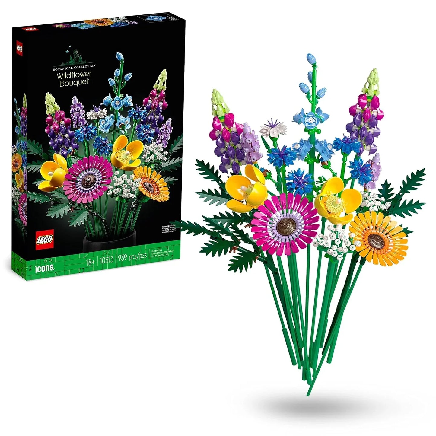 LEGO Icons Wildflower Bouquet 10313 Building Set (939 Pieces), Multi Color - Jaiman Toys