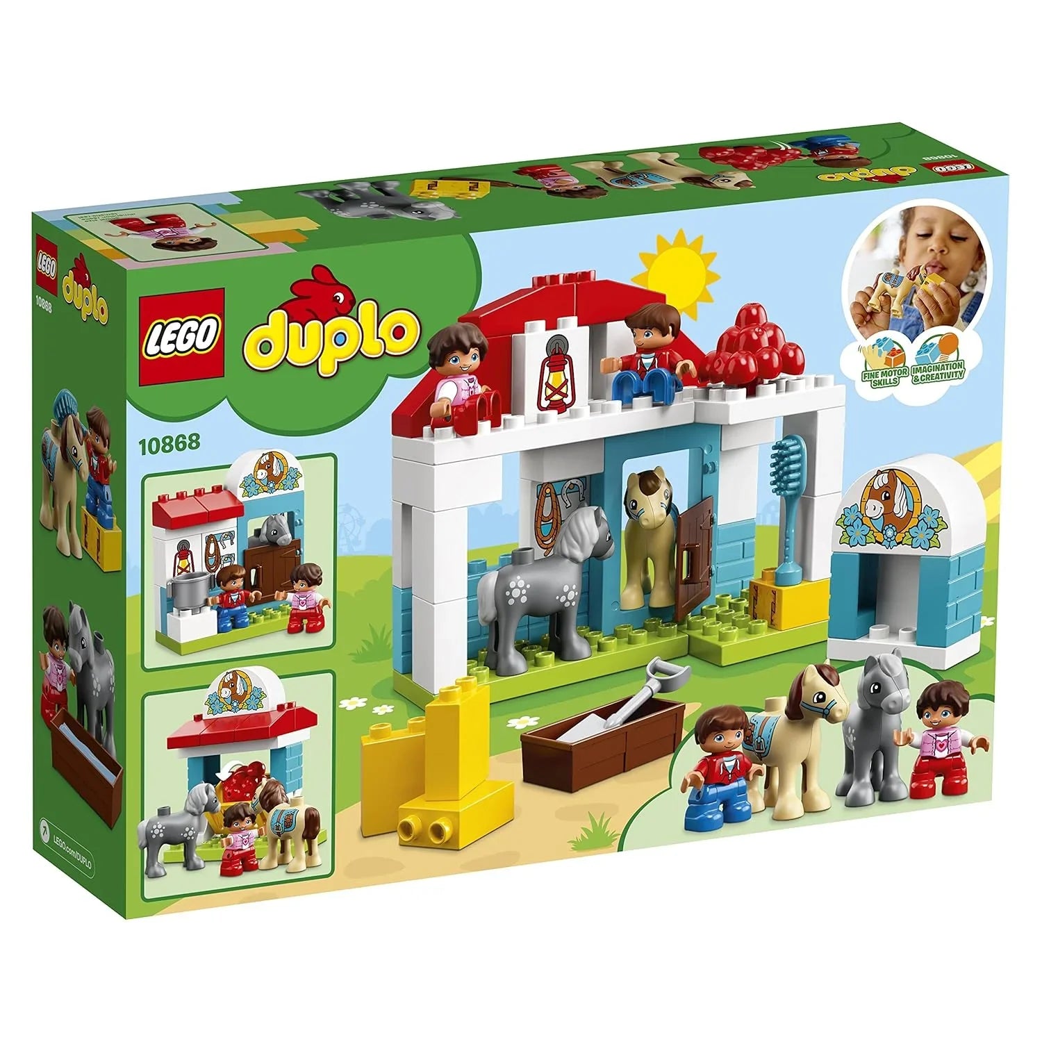 LEGO 10868 DUPLO Town Farm Pony Stable Building Kit – 59 Piece