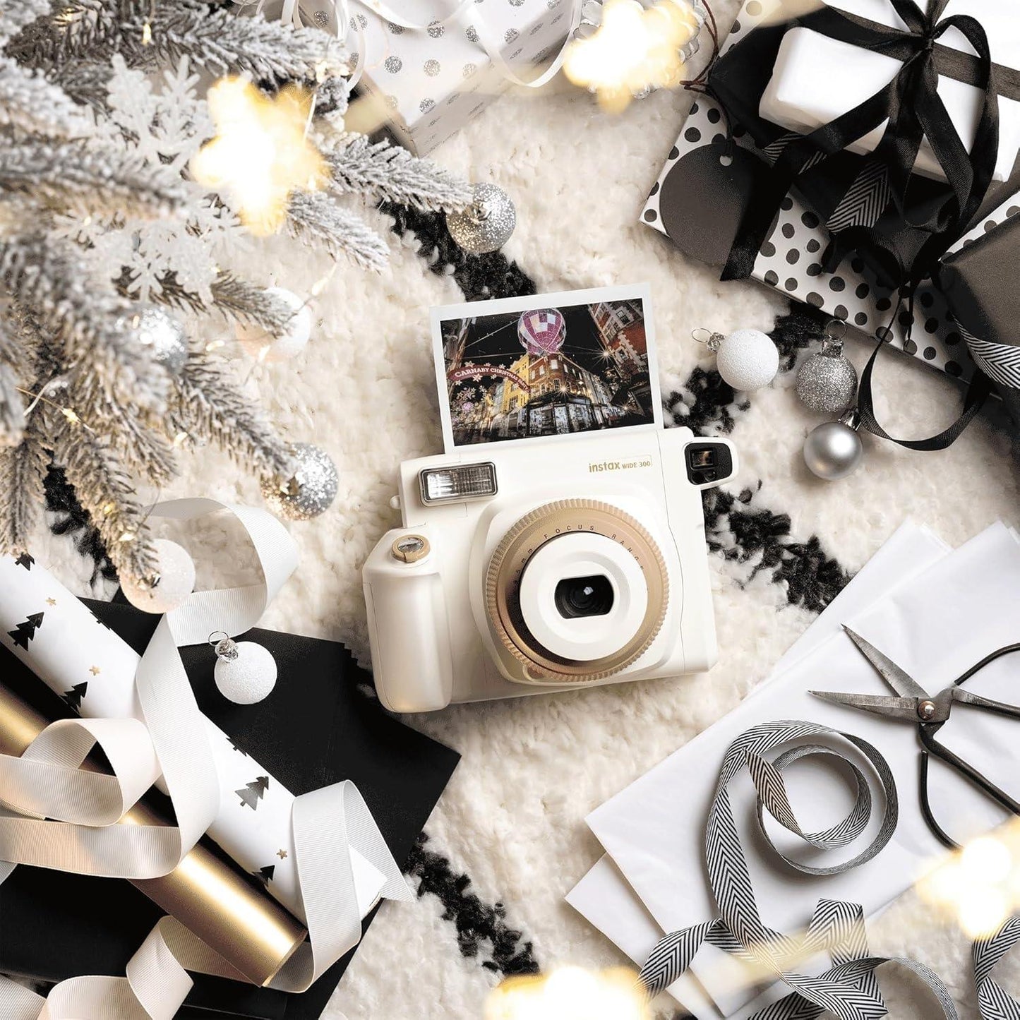 Fujifilm Instax 300 Wide Instant Film Camera – Toffee Color, - White