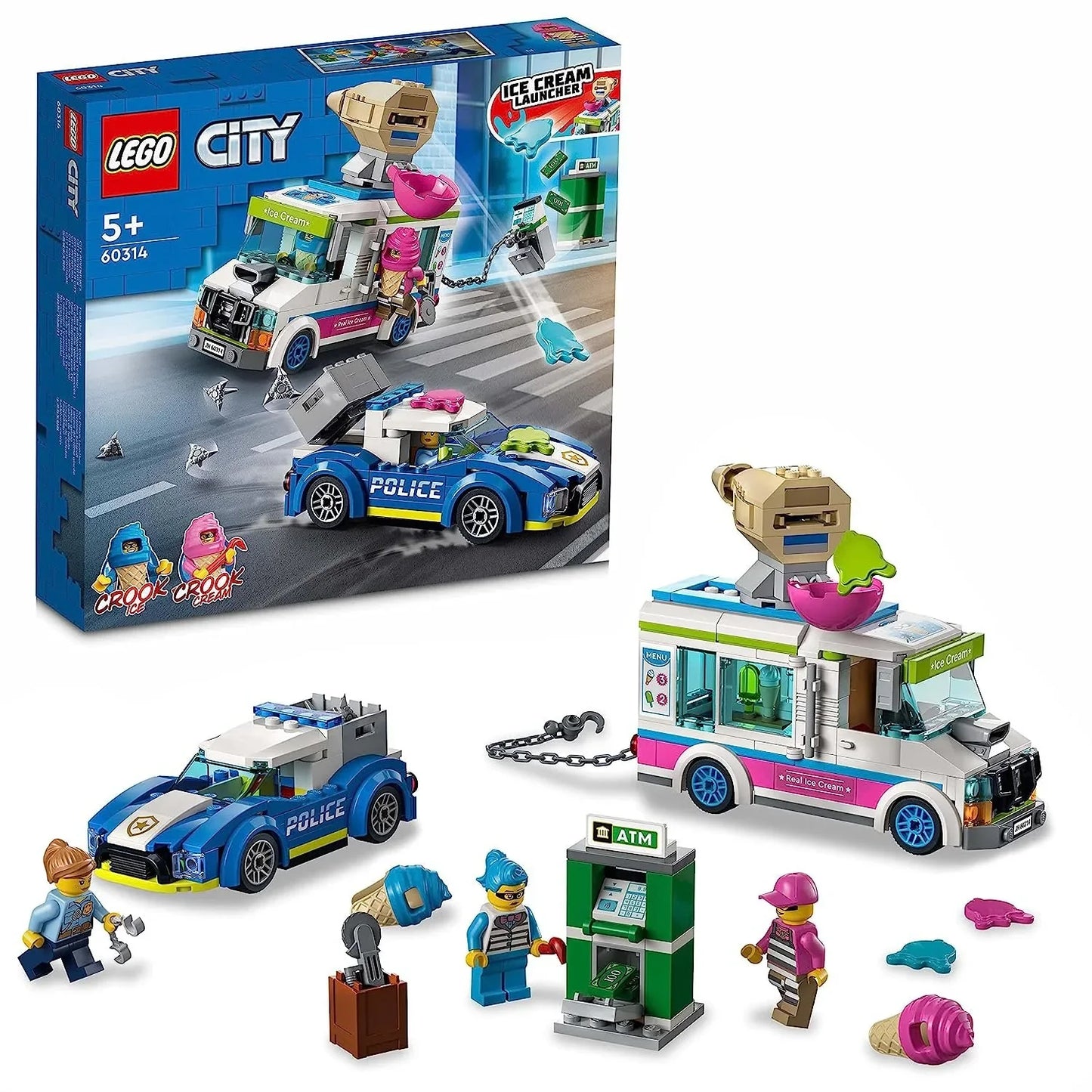 LEGO 60314 City Ice Cream Van Police Chase - Jaiman Toys