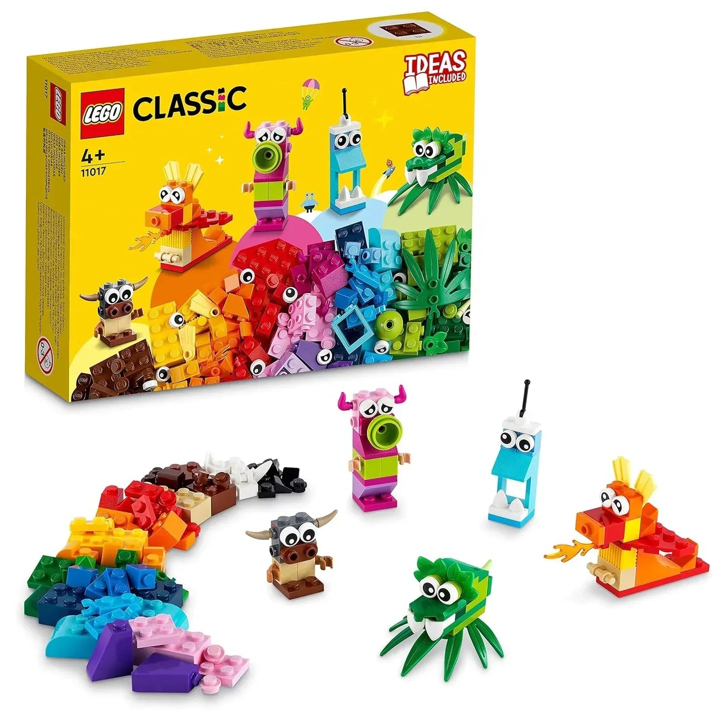 LEGO Classic Creative Monsters 11017 Building Kit with 5 Toys for Kids (140 Pcs),Multicolor - Jaiman Toys