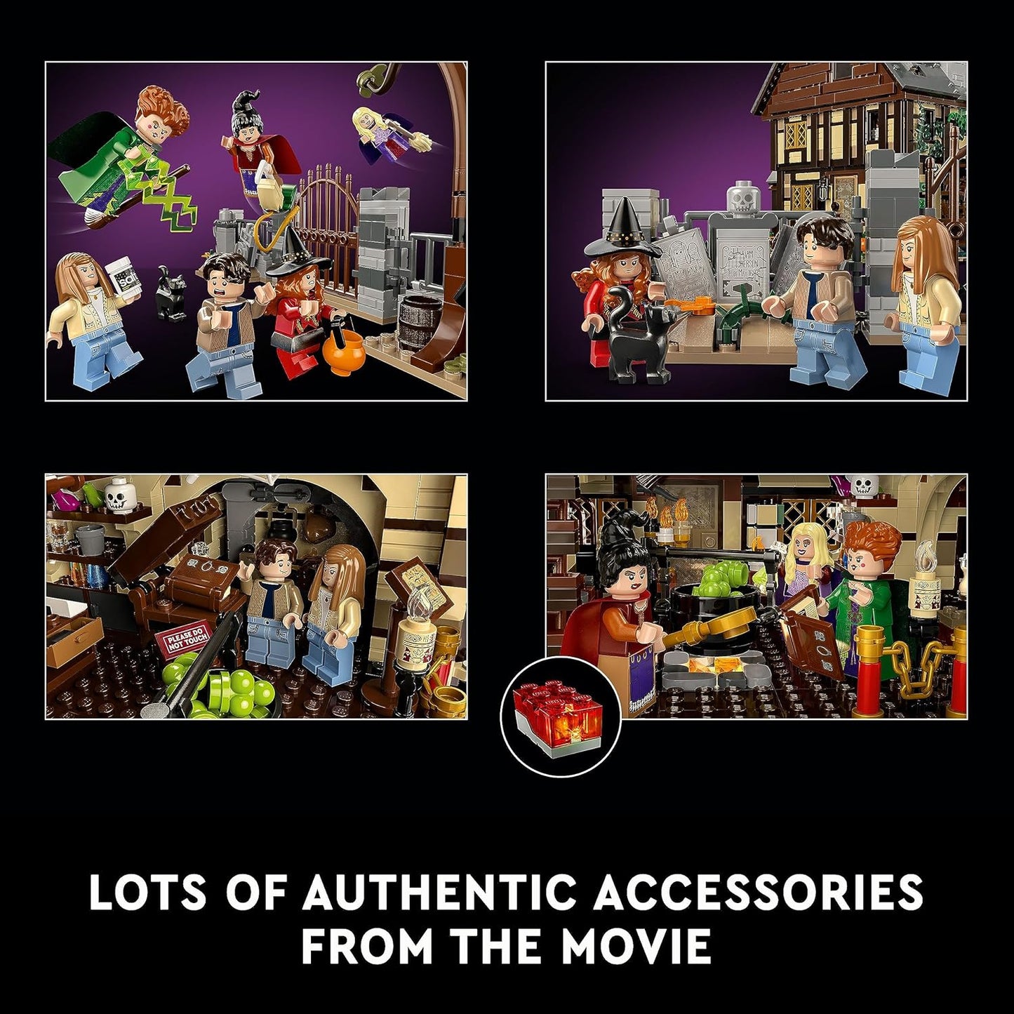 LEGO 21341 Ideas Disney Hocus Pocus: The Sanderson Sisters' Cottage Building Set for Adults – Collectible Halloween Display Model (2,316 Pieces)