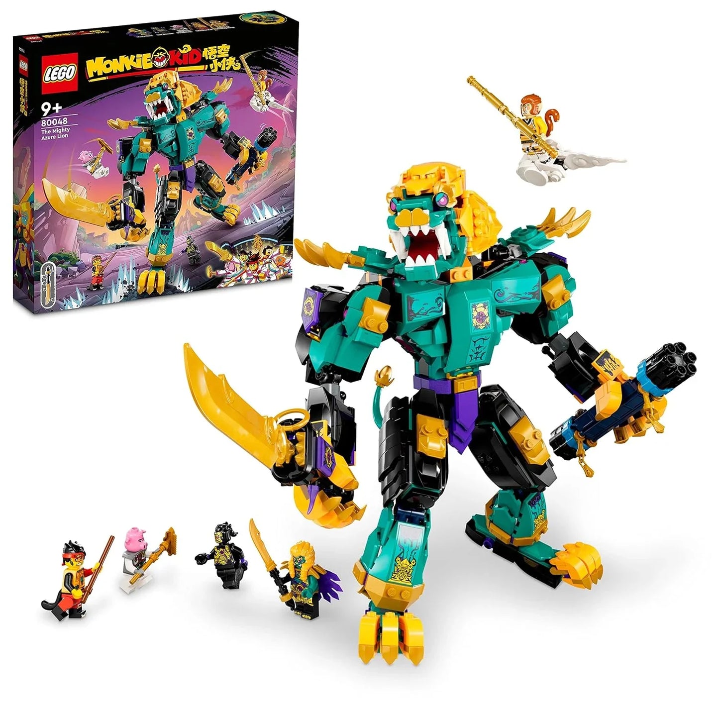 LEGO Monkie Kid 80048 The Mighty Azure Lion (789 Pieces) - Jaiman Toys