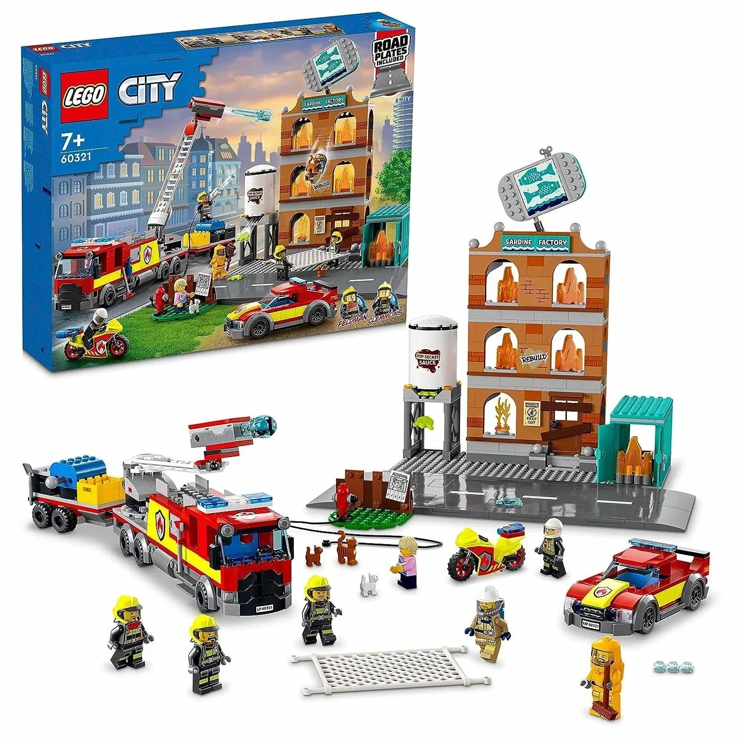 LEGO 60321 City Fire Brigade Building Kit (766 Pieces) - Jaiman Toys