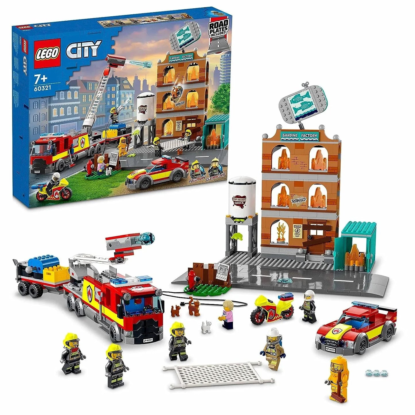 LEGO 60321 City Fire Brigade Building Kit (766 Pieces) - Jaiman Toys
