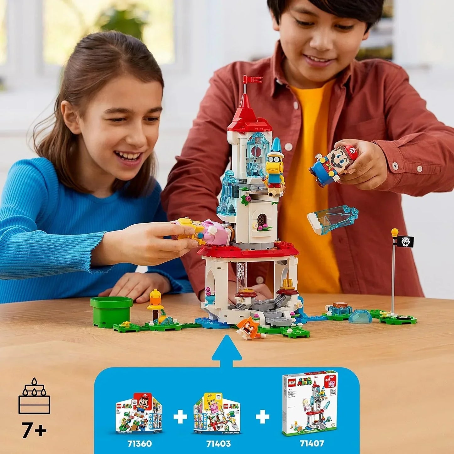 LEGO Super Mario Cat Peach Suit and Frozen Tower Expansion Set 71407 Building Toy Set for Kids, Boys, and Girls Ages 7+ (494 Pieces)