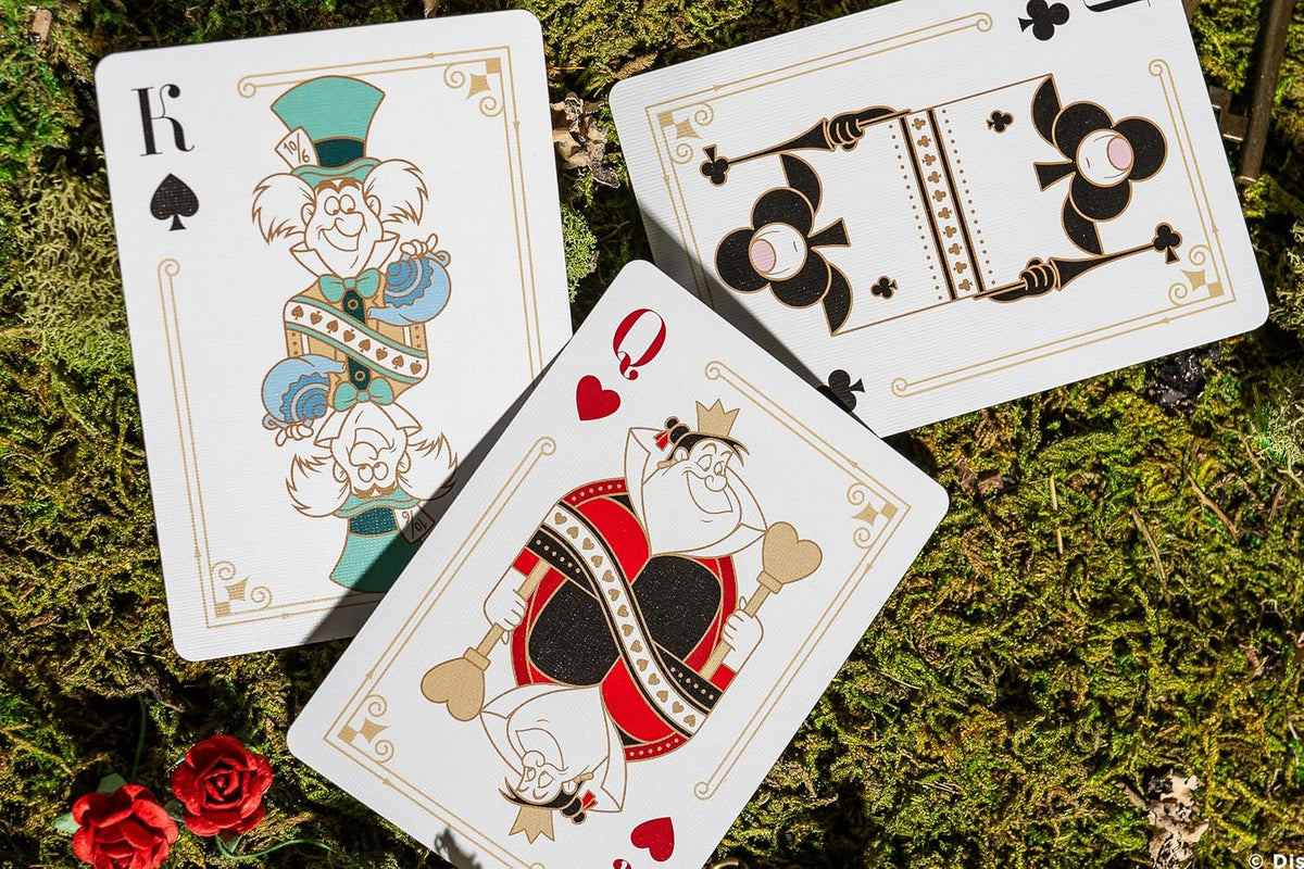 Bicycle Disney Alice in Wonderland Playing Cards – Collectible Deck with Air-Cushion Finish & Gold Foil Box