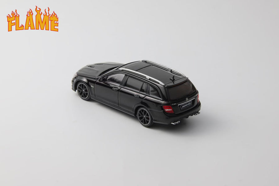Flame 1:64 Mercedes-Benz C63 AMG Edition 507 Wagon Black Diecast Model Car