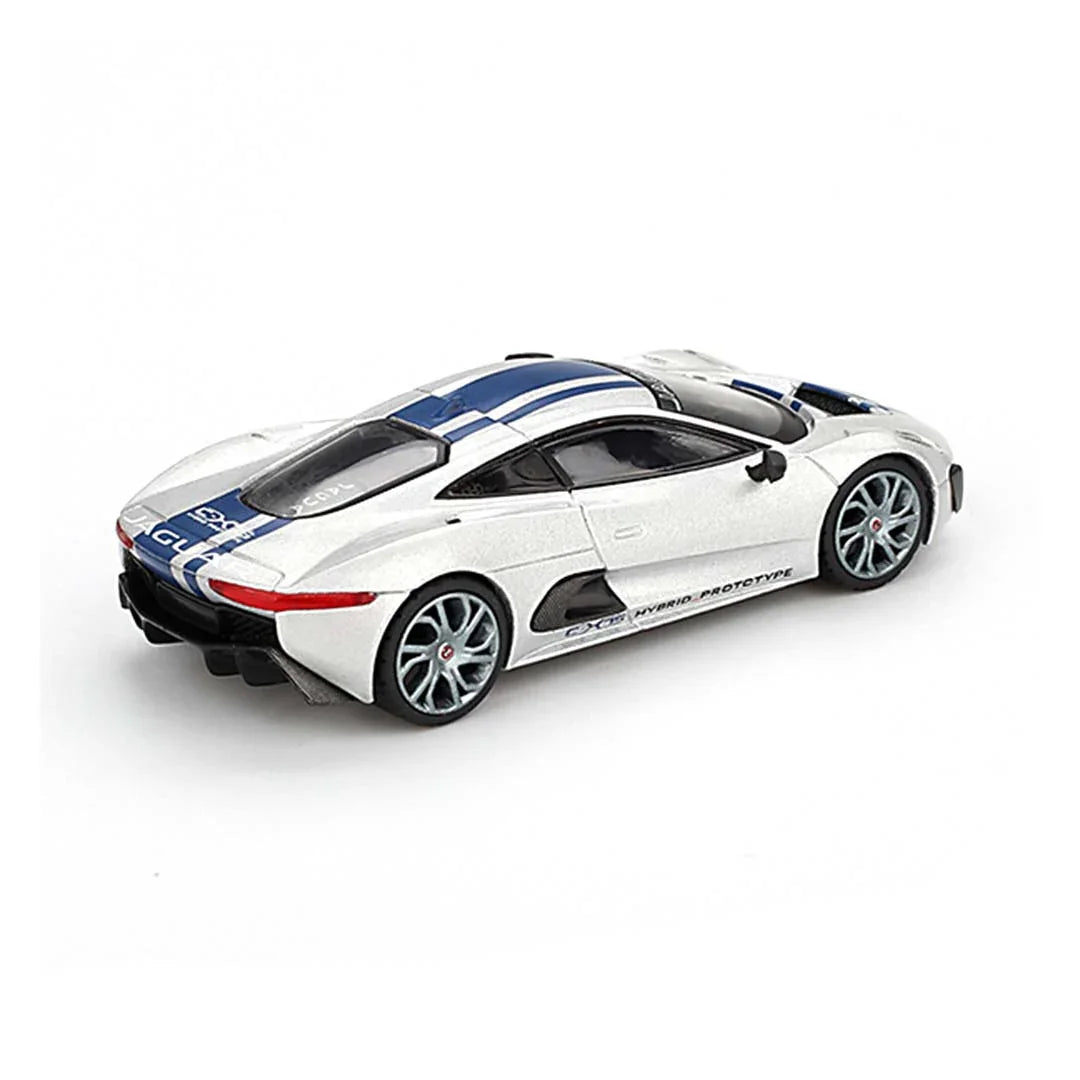 Mini GT Jaguar C-X75 – Silver LHD | 1:64 Scale Diecast Model Car | Collector’s Edition - Jaiman Toys