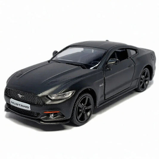 RMZ City 1 :32 Mustang 2015 Diecast Car – Matt Black | Openable Doors, Pull Back & Go
