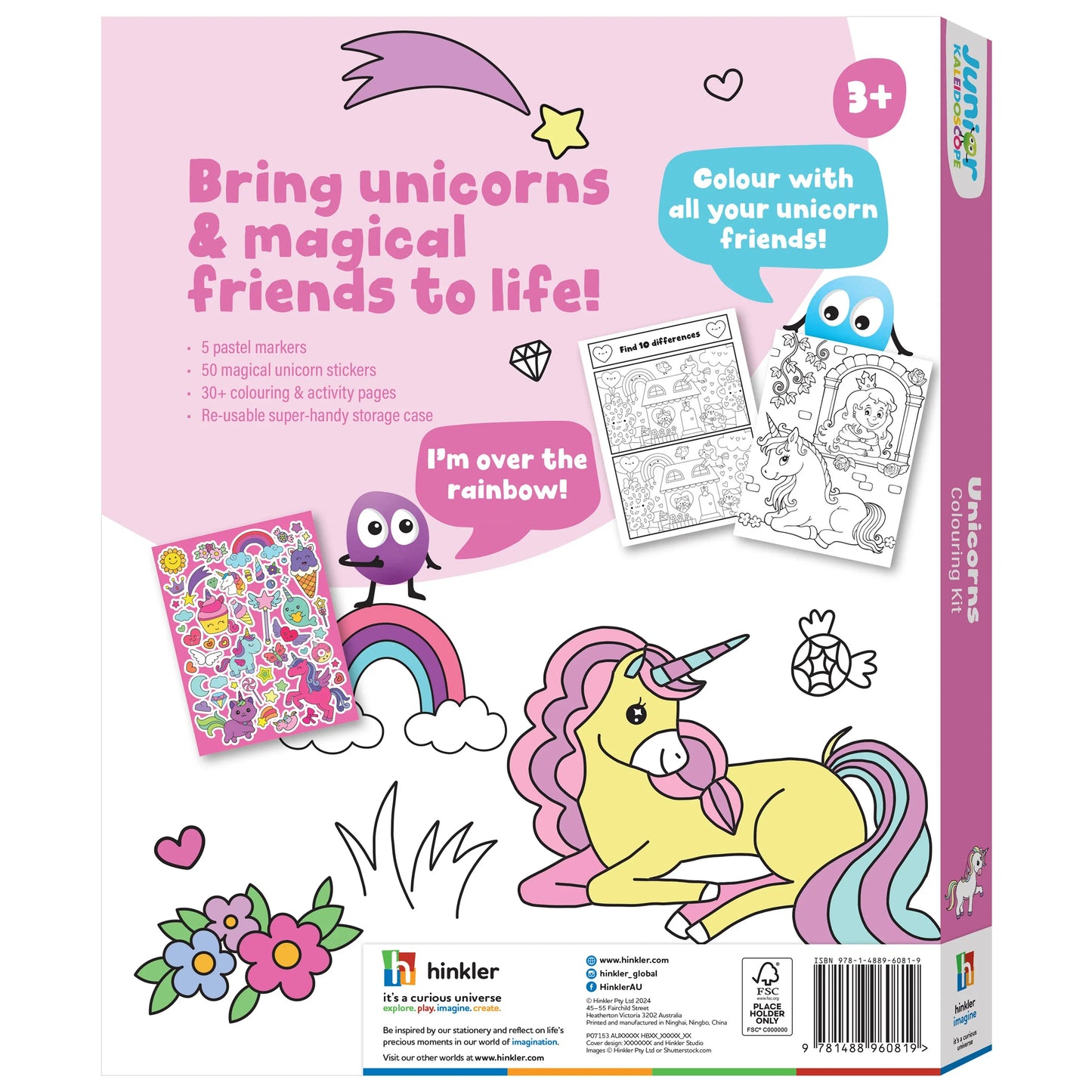 Junior Kaleidoscope Unicorns Colouring Kit - Jaiman Toys