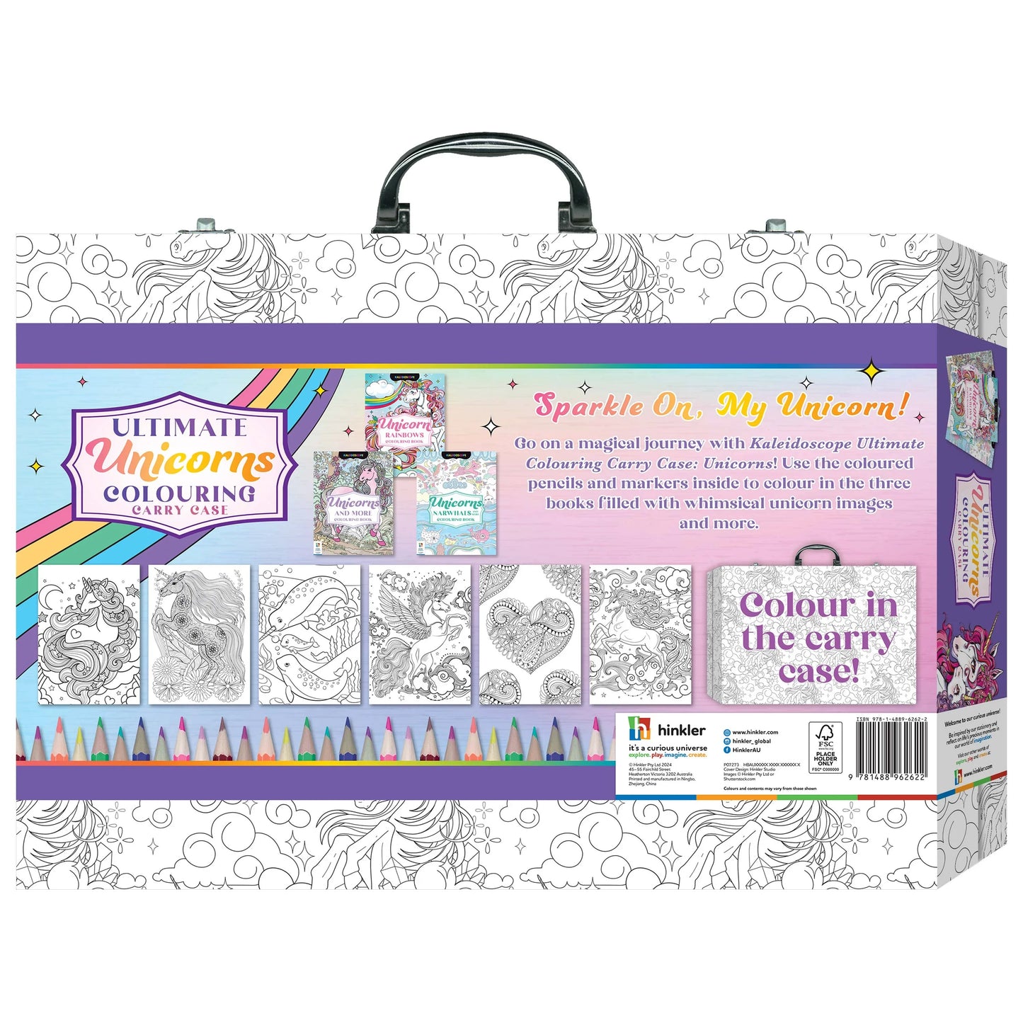 Kaleidoscope Ultimate Unicorns Colouring Carry Set - Jaiman Toys