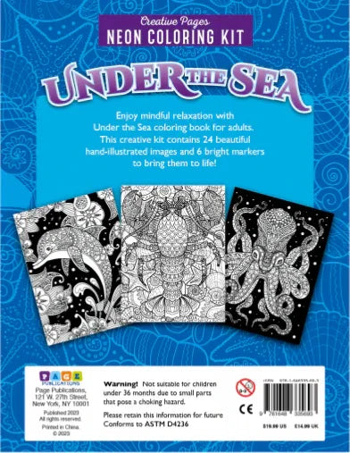 Under The Sea Creative Pages Coloring Book - Jaiman Toys